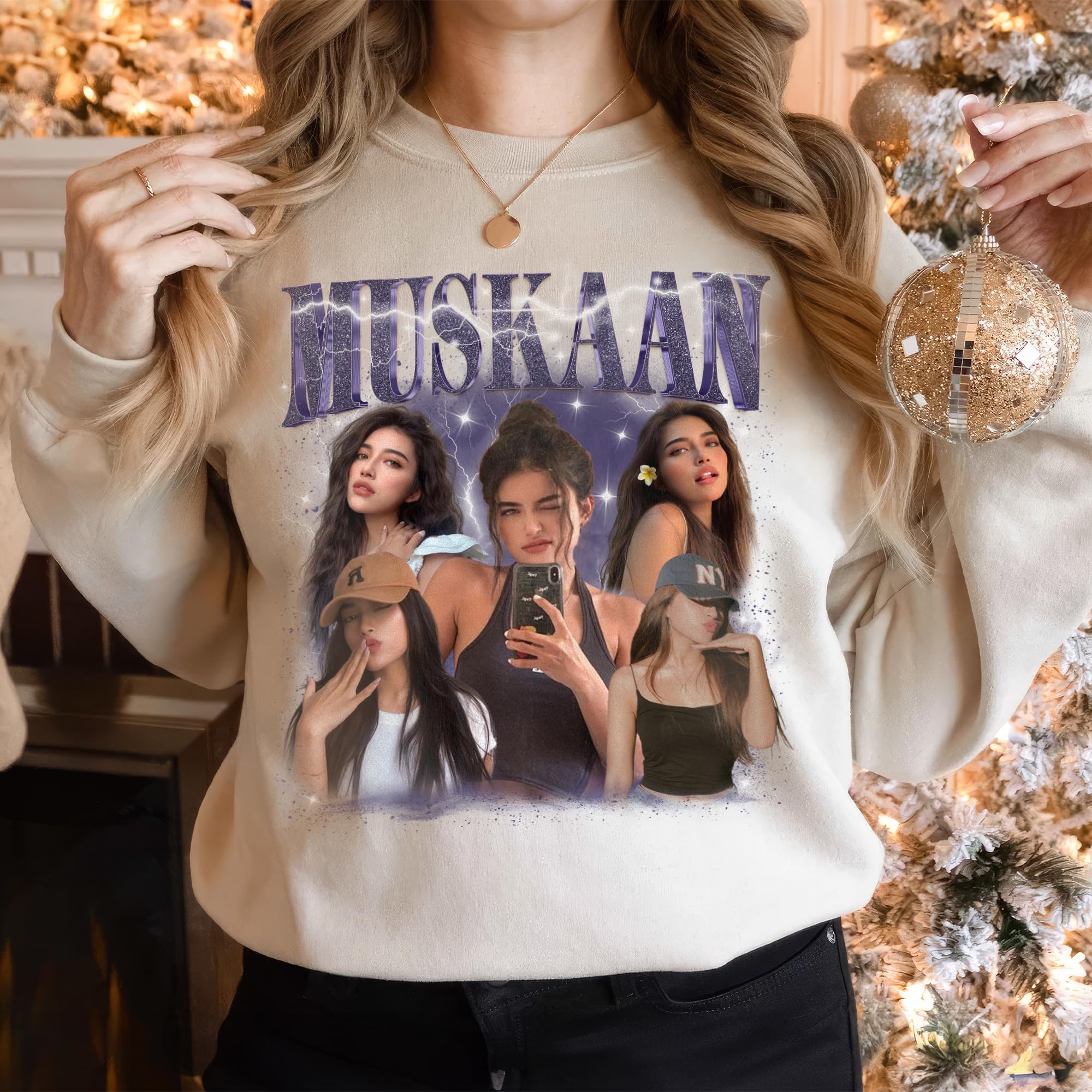 Custom T Shirts & Sweatshirts for Boyfriend & Girlfriend - Vintage Face Shirt with Photo Gift for Valentines, Halloween & Christmas