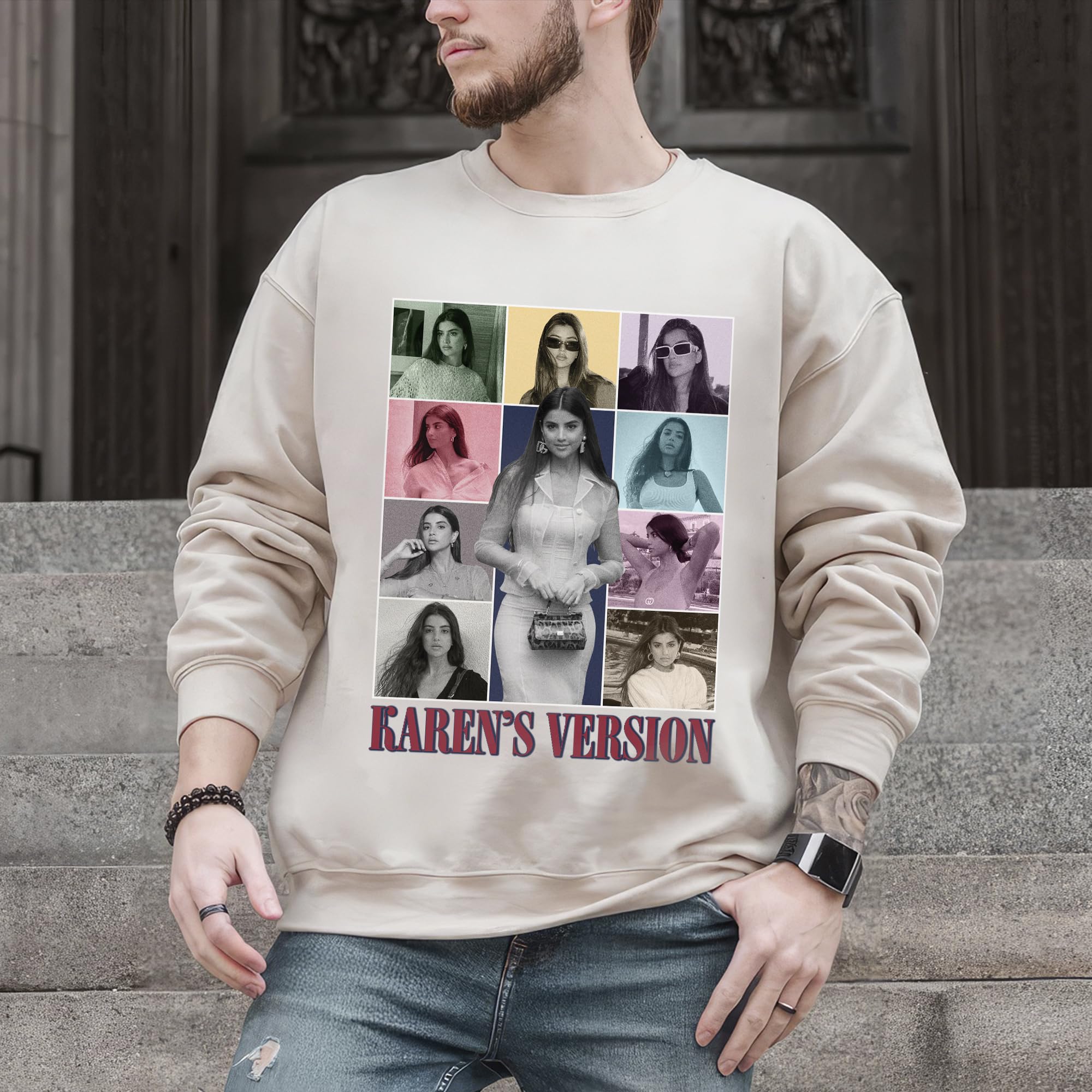 Custom Sweatshirts Custom Bootleg Rap Shirt Crewneck Shirts for Boyfriend Girlfriend Face Shirt with Photo Graphic Tee Gift for Valentines Halloween Christmas