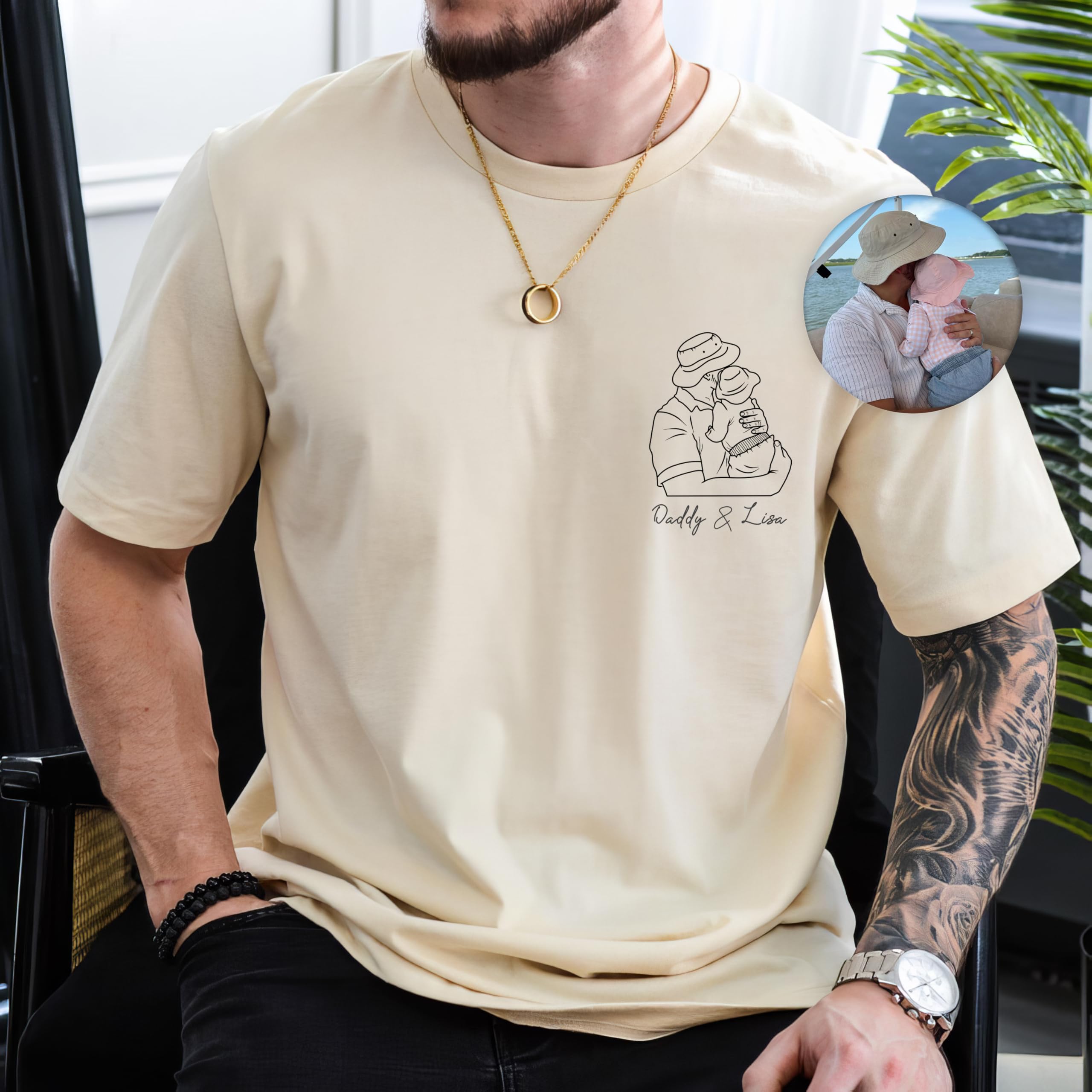 Custom Shirt for Dad Personalized T-Shirt with Photos Vintage Daddy Mommy Shirts Custom Shirt Family Matching Christmas Shirt