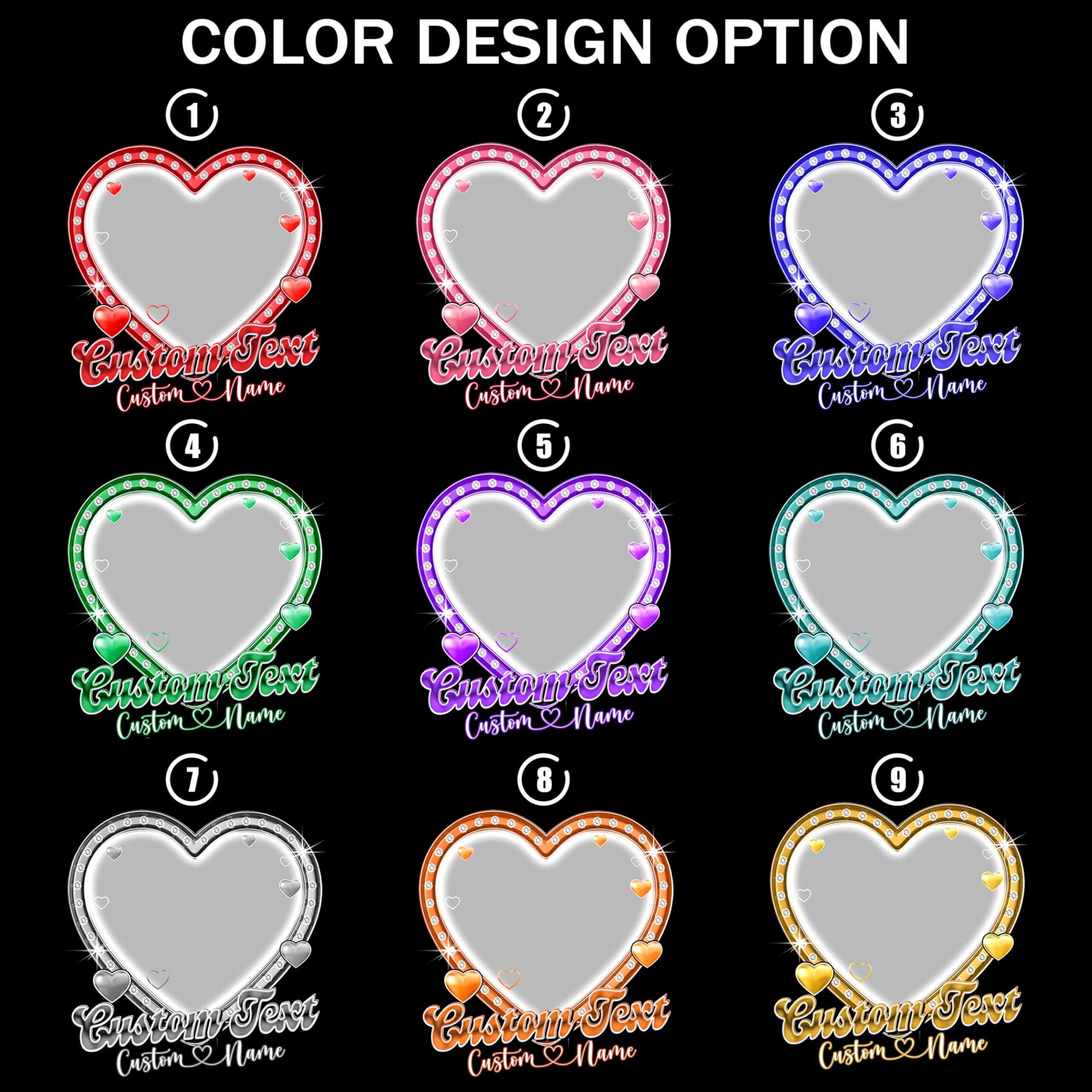 Custom Shirt with Picture - Unisex Adult T-Shirt - Large - Style 108 - Classic Fit - Crew Collar - Long Sleeve - Cotton Blend - Letter Print - Valentine - Customizable - Machine Wash