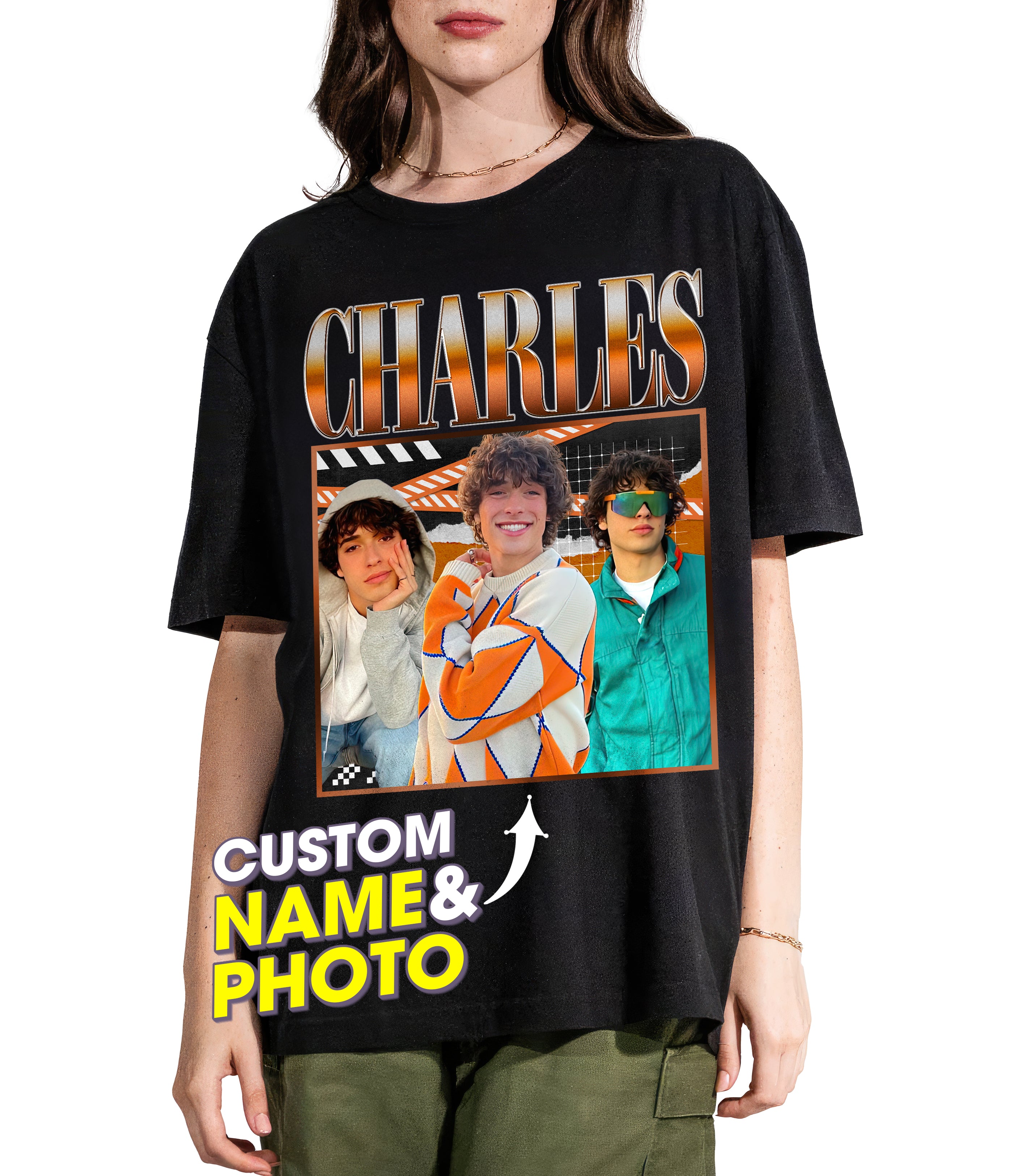 Personalized Bootleg Rap Tee Shirts Girlfriend Custom Bootleg Rap Tee with 90s Vintage Shirt for Boyfriend Shirts with Girlfriend Face Custom Graphic Tees Birthday