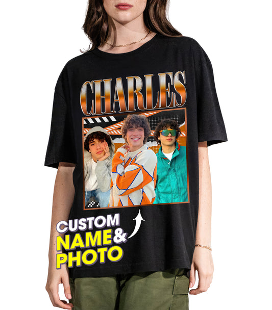 Personalized Bootleg Rap Tee Shirts Girlfriend Custom Bootleg Rap Tee with 90s Vintage Shirt for Boyfriend Shirts with Girlfriend Face Custom Graphic Tees Birthday