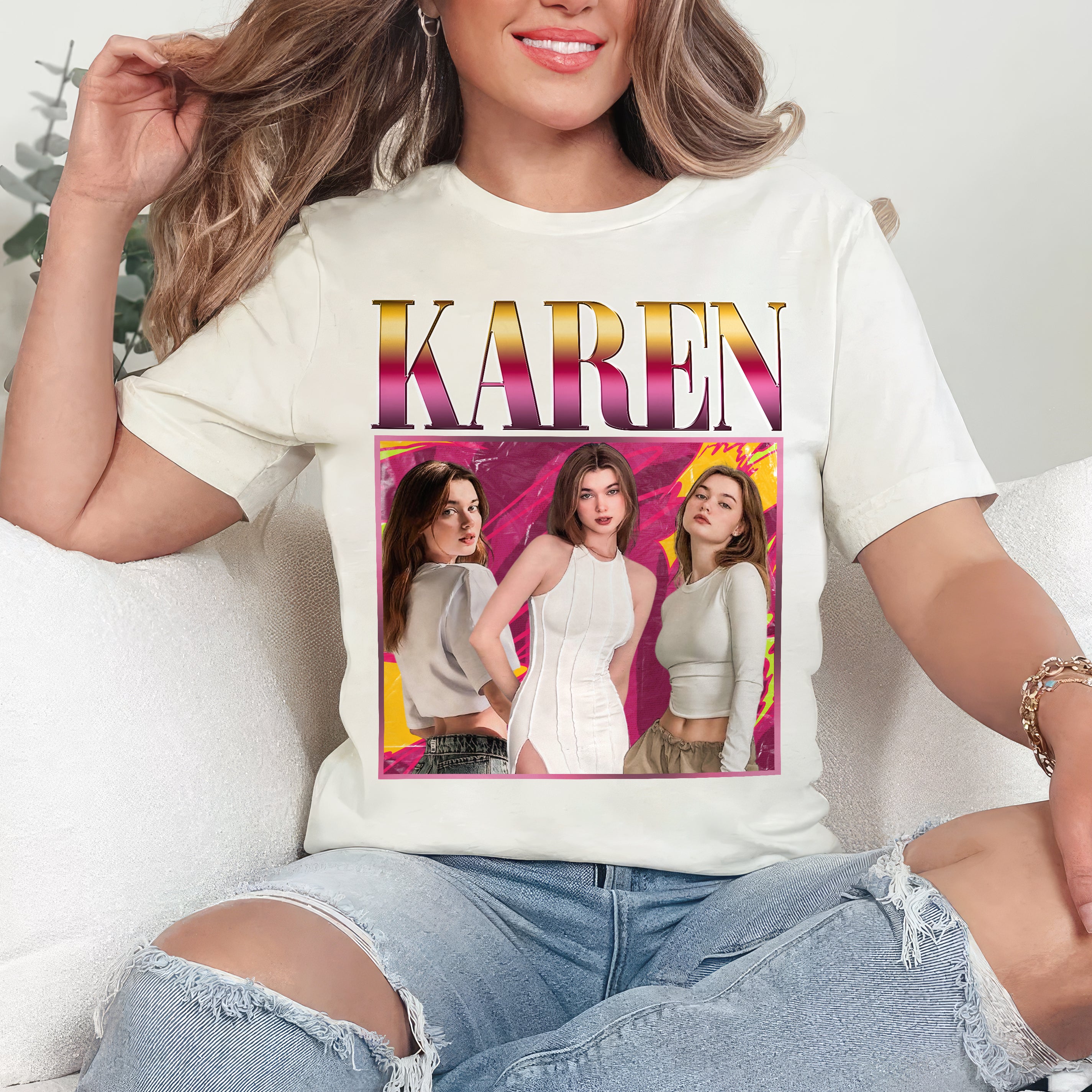 Personalized Bootleg Rap Tee Shirts Girlfriend Custom Bootleg Rap Tee with 90s Vintage Shirt for Boyfriend Shirts with Girlfriend Face Custom Graphic Tees Birthday