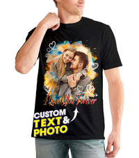Personalized Shirt with Custom Face Creator - Your Own Photo Shirt with Picture - Vintage Face Photo Gift Idea for Birthday, Valentines Day and Christmas