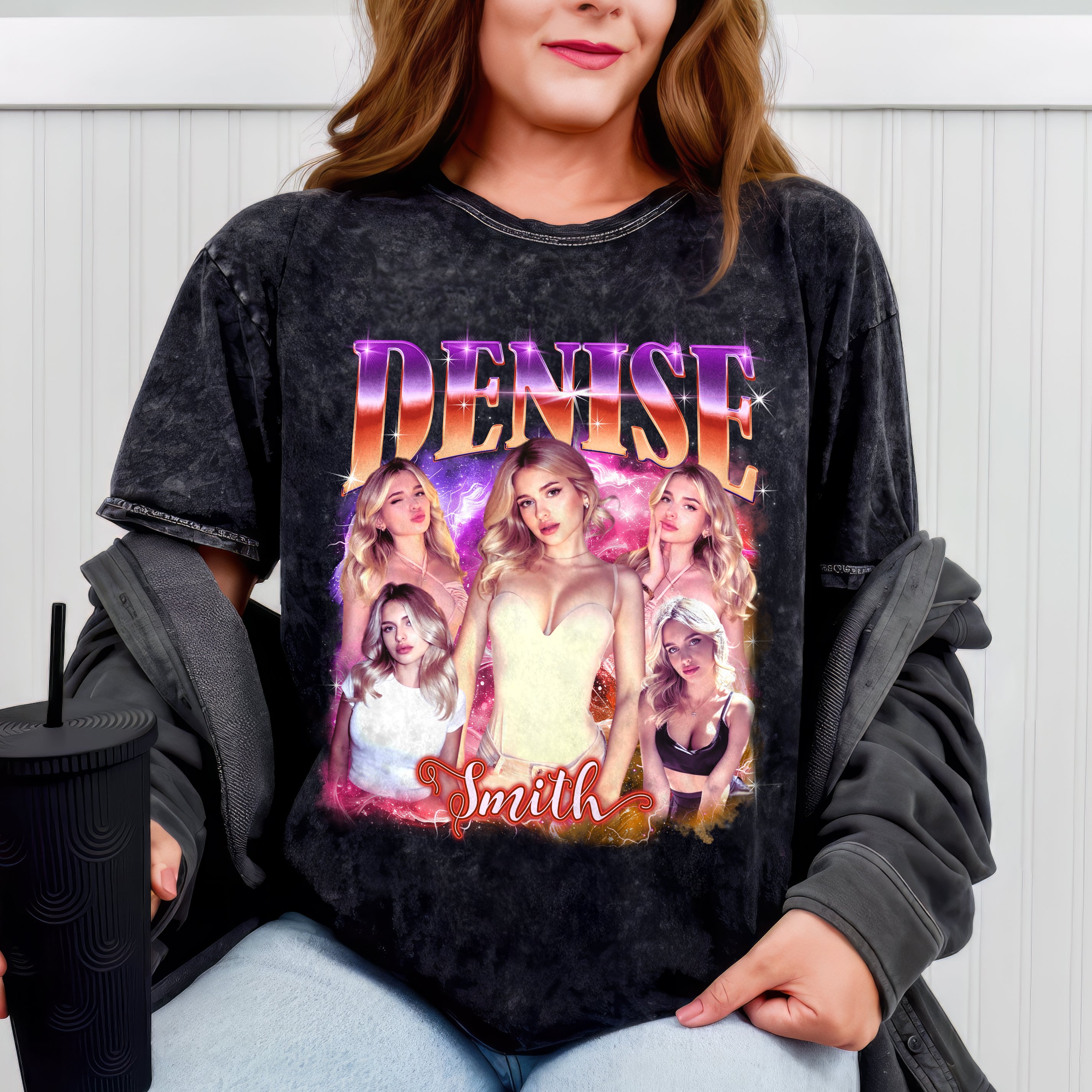 Custom Your Own Bootleg Rap Tee Girlfriend Shirts for Boyfriend Custom Face Tshirt Personalized Photo Tshirt Vintage Graphic Tee Shirt Gift Idea for Valentines Day