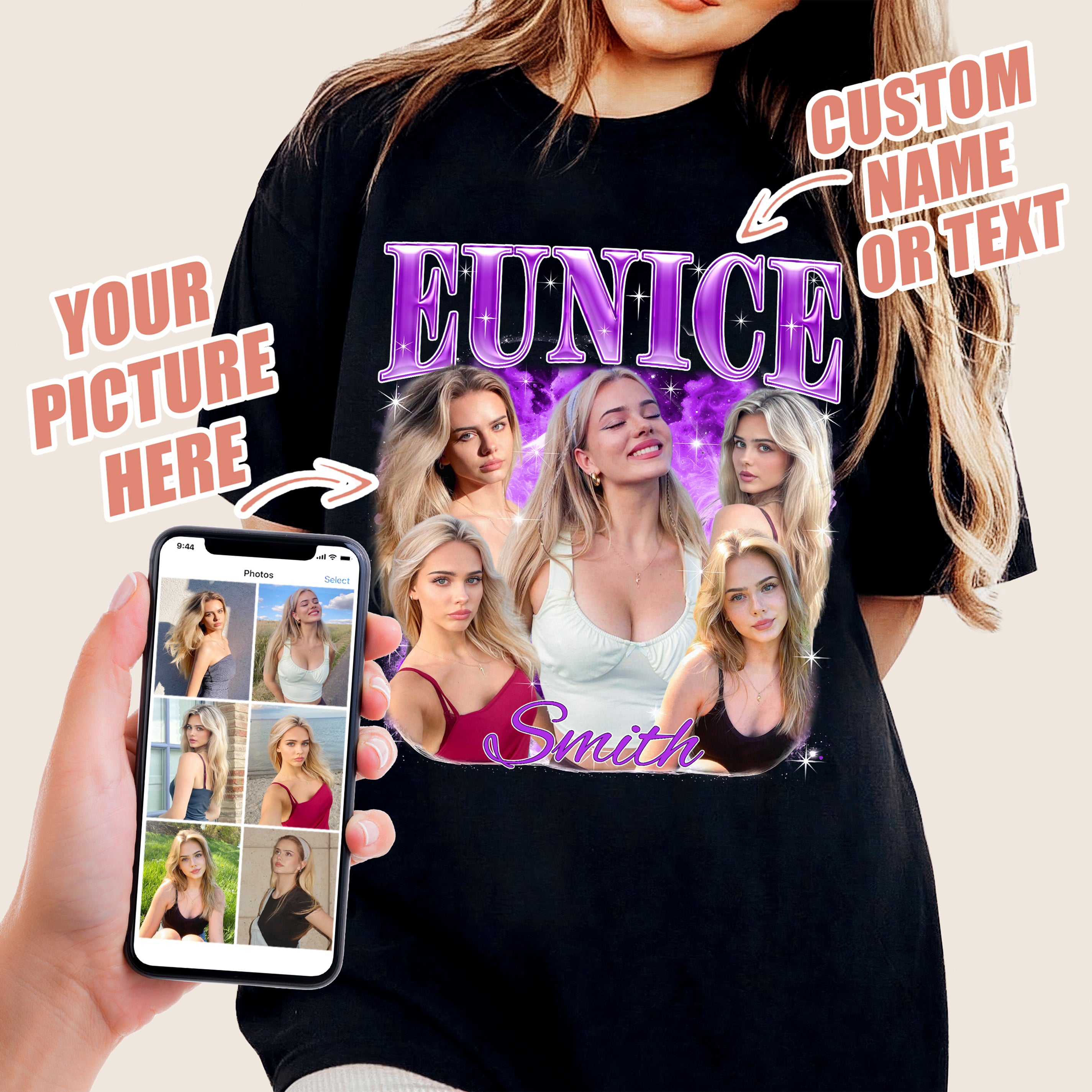 Create Your Own Custom Bootleg Rap Shirt Custom Shirt for Boyfriend from Girlfriend Custom Face Shirts with Pictures Custom Rap Shirt for Valentine Day and Birthday