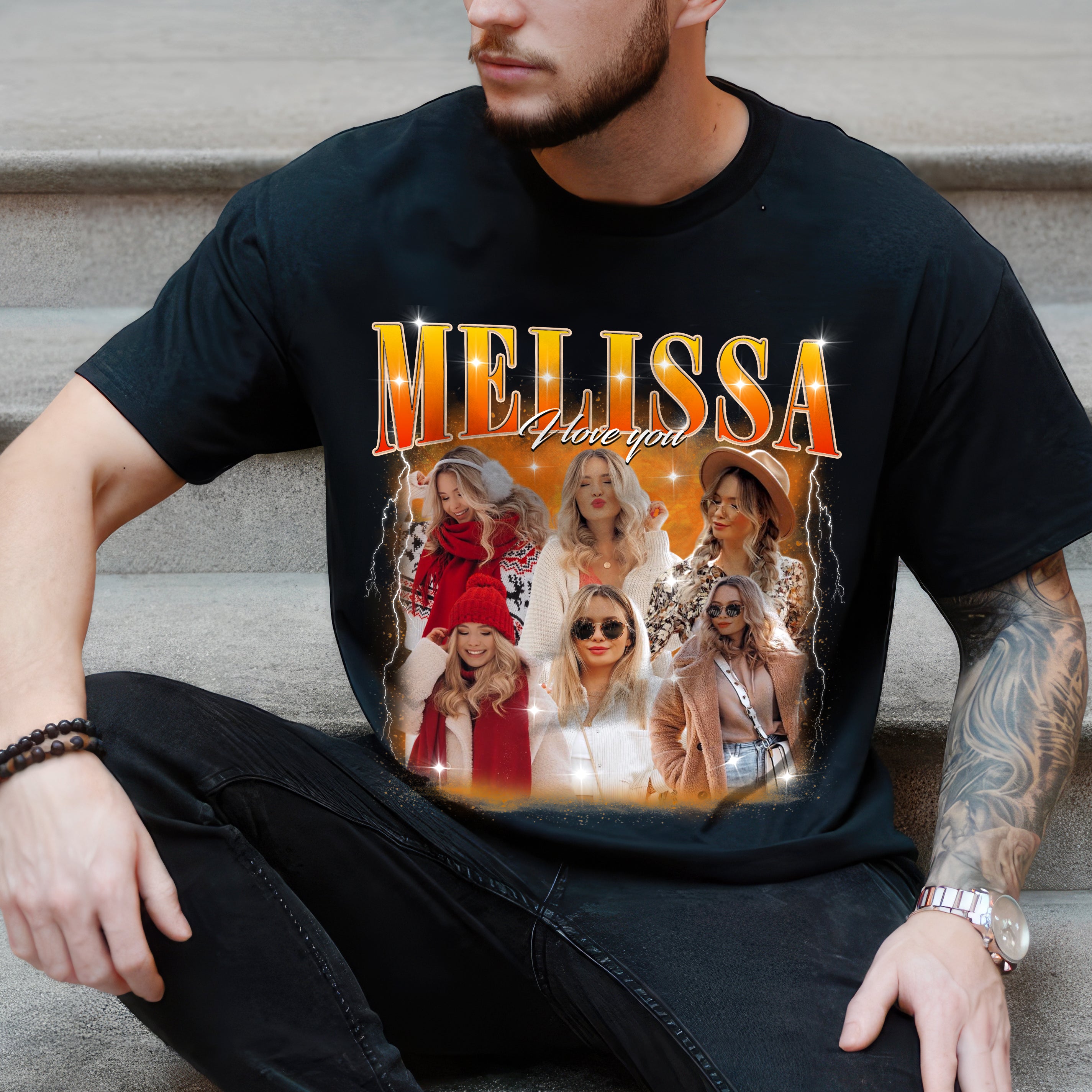 Custom Your Own Bootleg Rap Shirt Custom Face on Shirt Custom Girlfriend Shirt for Boyfriend Custom Shirt for Valentine and Christmas