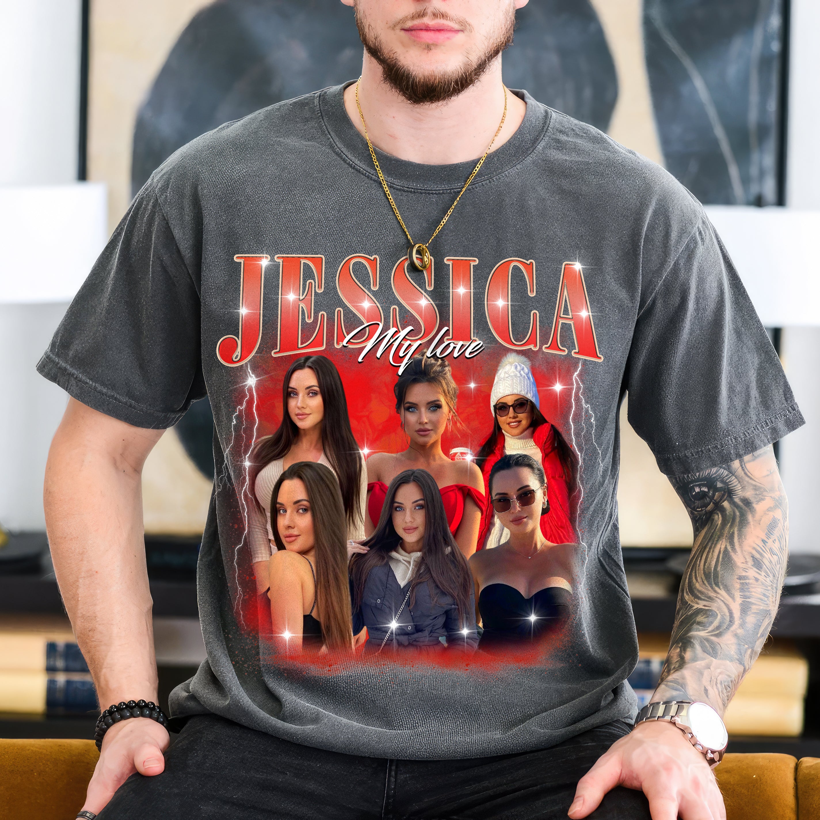 Custom Your Own Bootleg Rap Shirt Custom Face on Shirt Custom Girlfriend Shirt for Boyfriend Custom Shirt for Valentine and Christmas