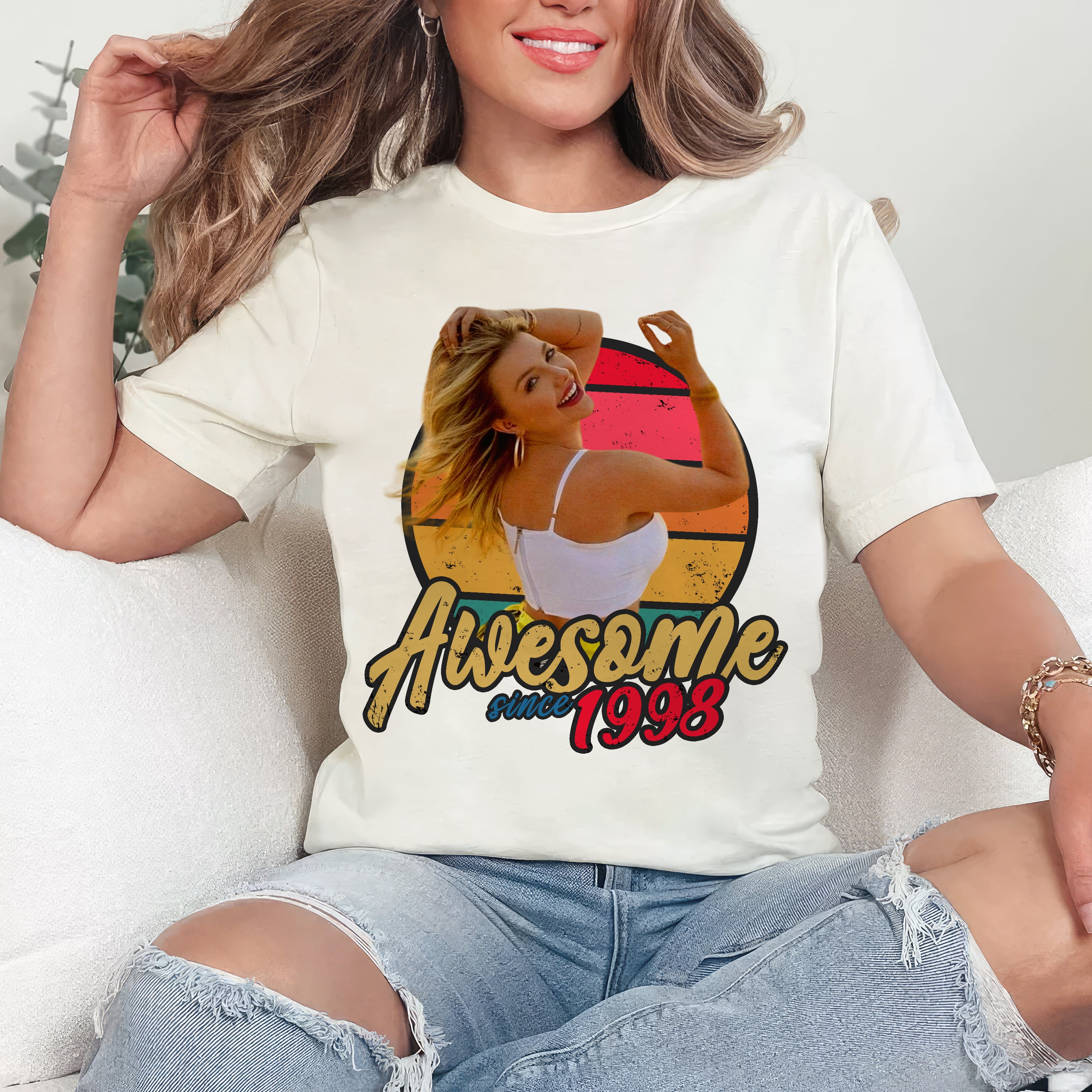 Custom Vintage Retro Photo Shirt - Personalized Birthday Gift for Pet Lovers