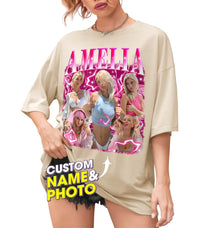 Custom Your Own Bootleg Rap Tee Girlfriend Shirt for Boyfriend Custom Face Tshirt Custom Photo Vintage Graphic Shirt Gift Idea for Valentine Christmas