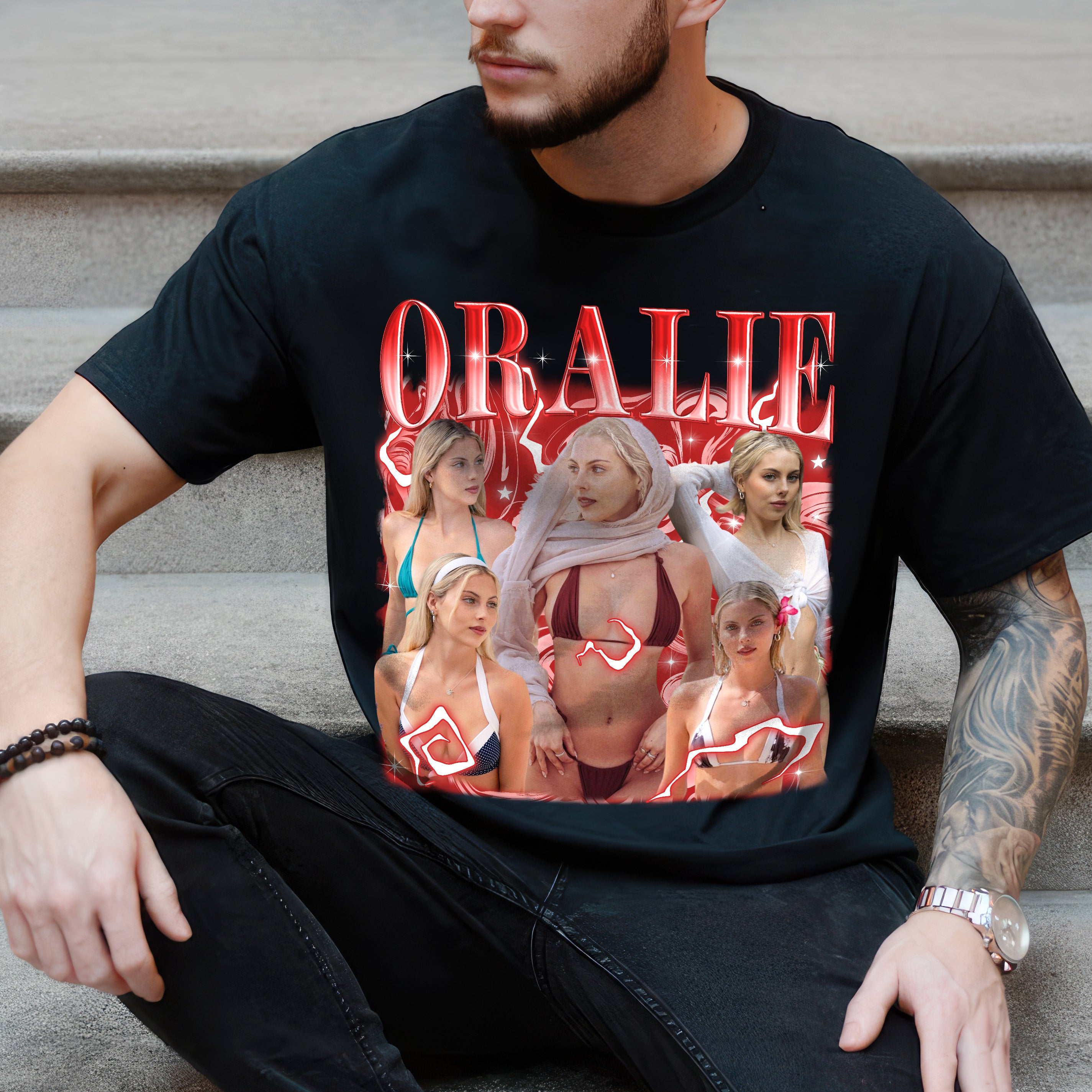 Custom Your Own Bootleg Rap Tee Girlfriend Shirt for Boyfriend Custom Face Tshirt Custom Photo Vintage Graphic Shirt Gift Idea for Valentine Christmas