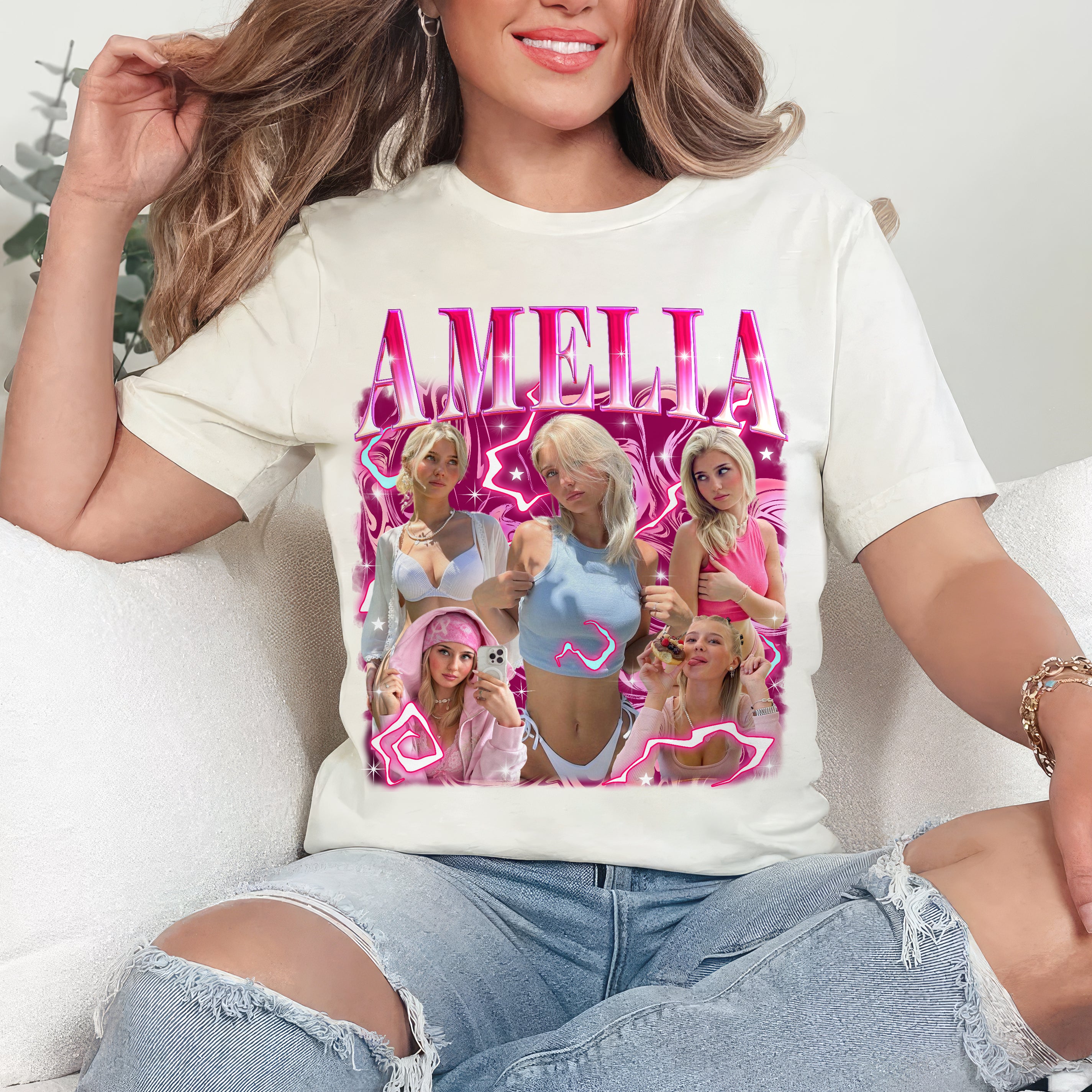 Custom Your Own Bootleg Rap Tee Girlfriend Shirt for Boyfriend Custom Face Tshirt Custom Photo Vintage Graphic Shirt Gift Idea for Valentine Christmas