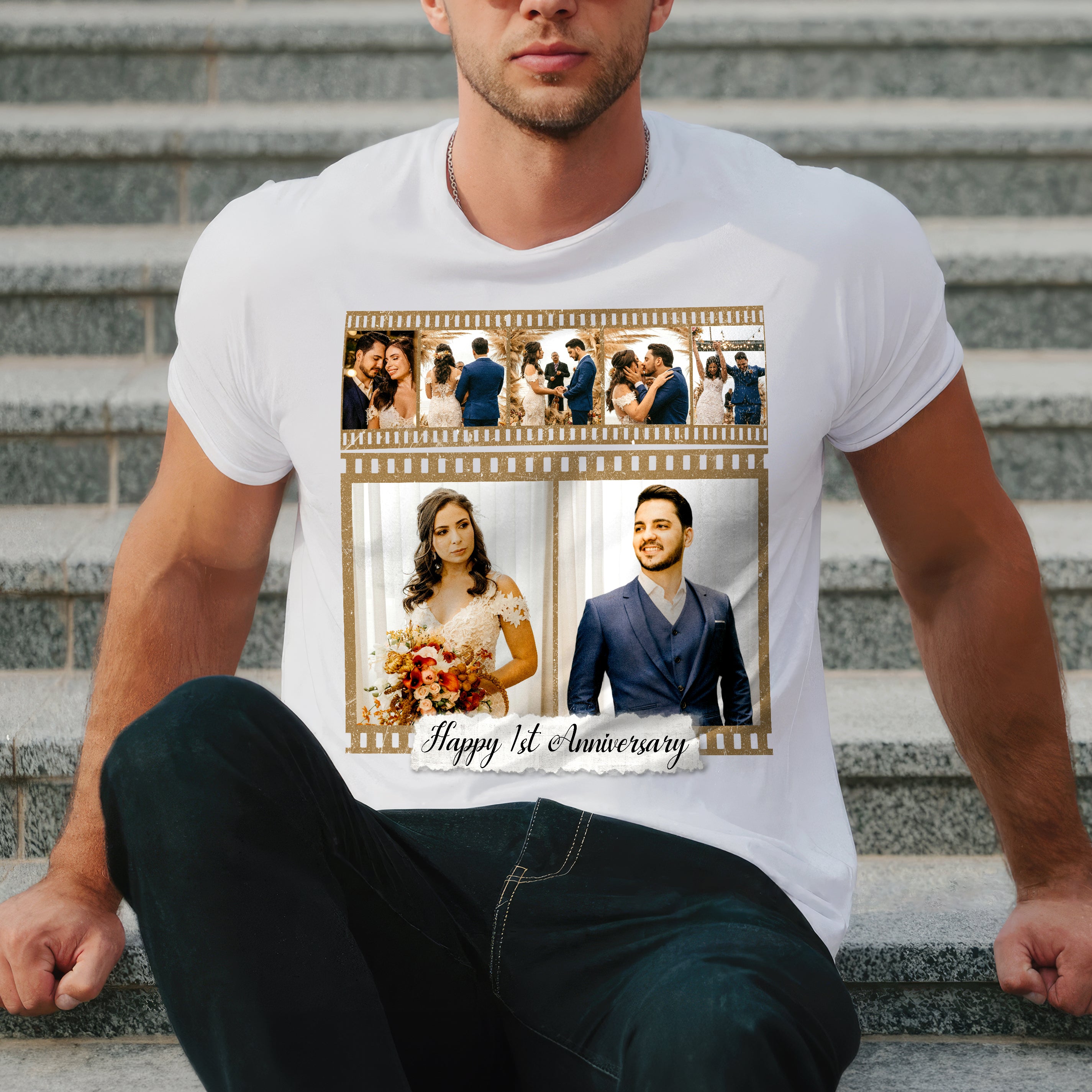 Personalized Face Shirt Creator - Custom Photo Shirt with Picture - Vintage Face Photo Gift for Birthday, Valentines Day & Christmas