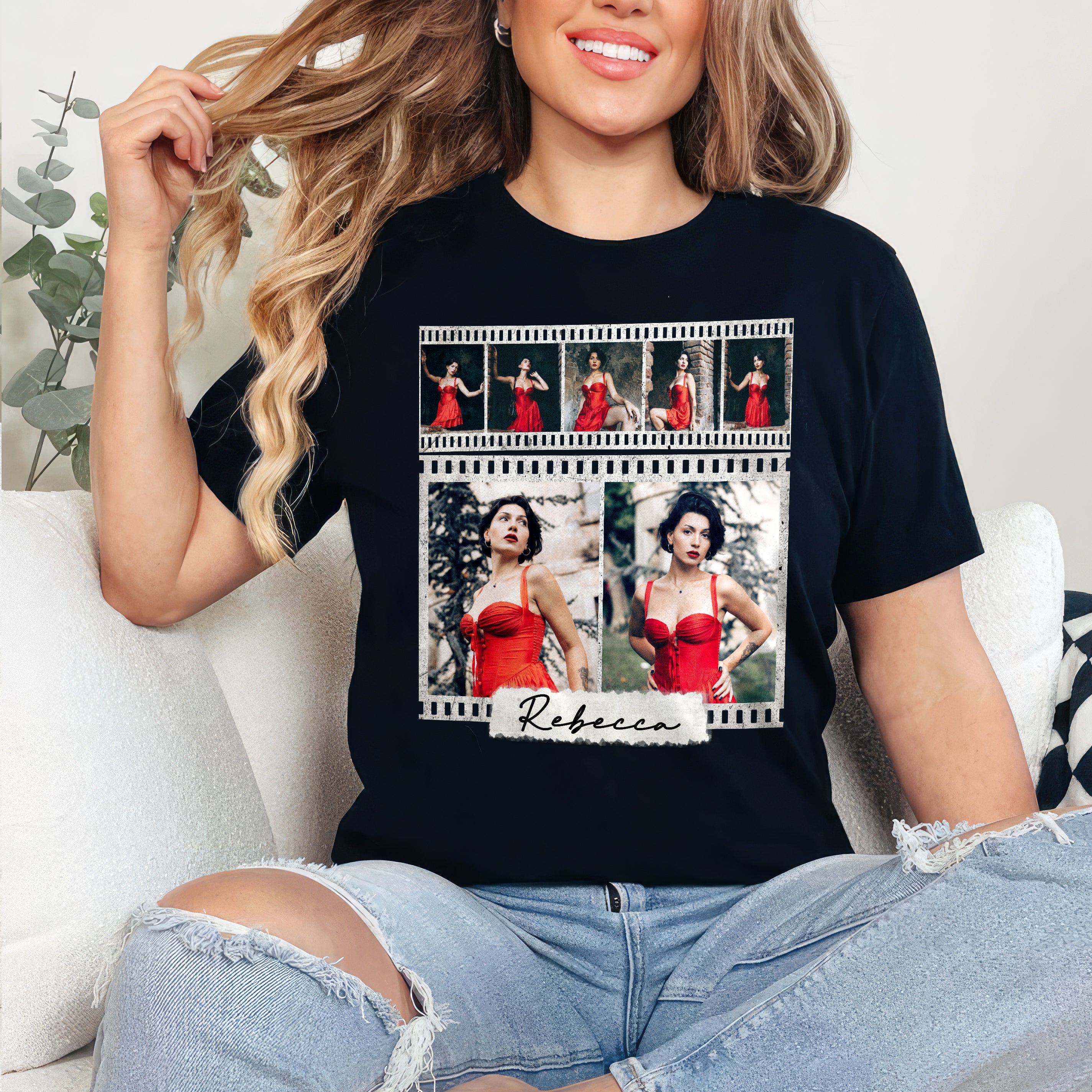 Personalized Face Shirt Creator - Custom Photo Shirt with Picture - Vintage Face Photo Gift for Birthday, Valentines Day & Christmas
