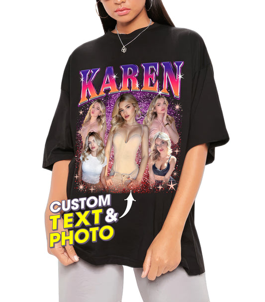 Custom Bootleg Rap Tee Shirt - Girlfriend Face Shirt - Vintage Graphic Tees for Boyfriend & Girlfriend - Christmas & Birthday