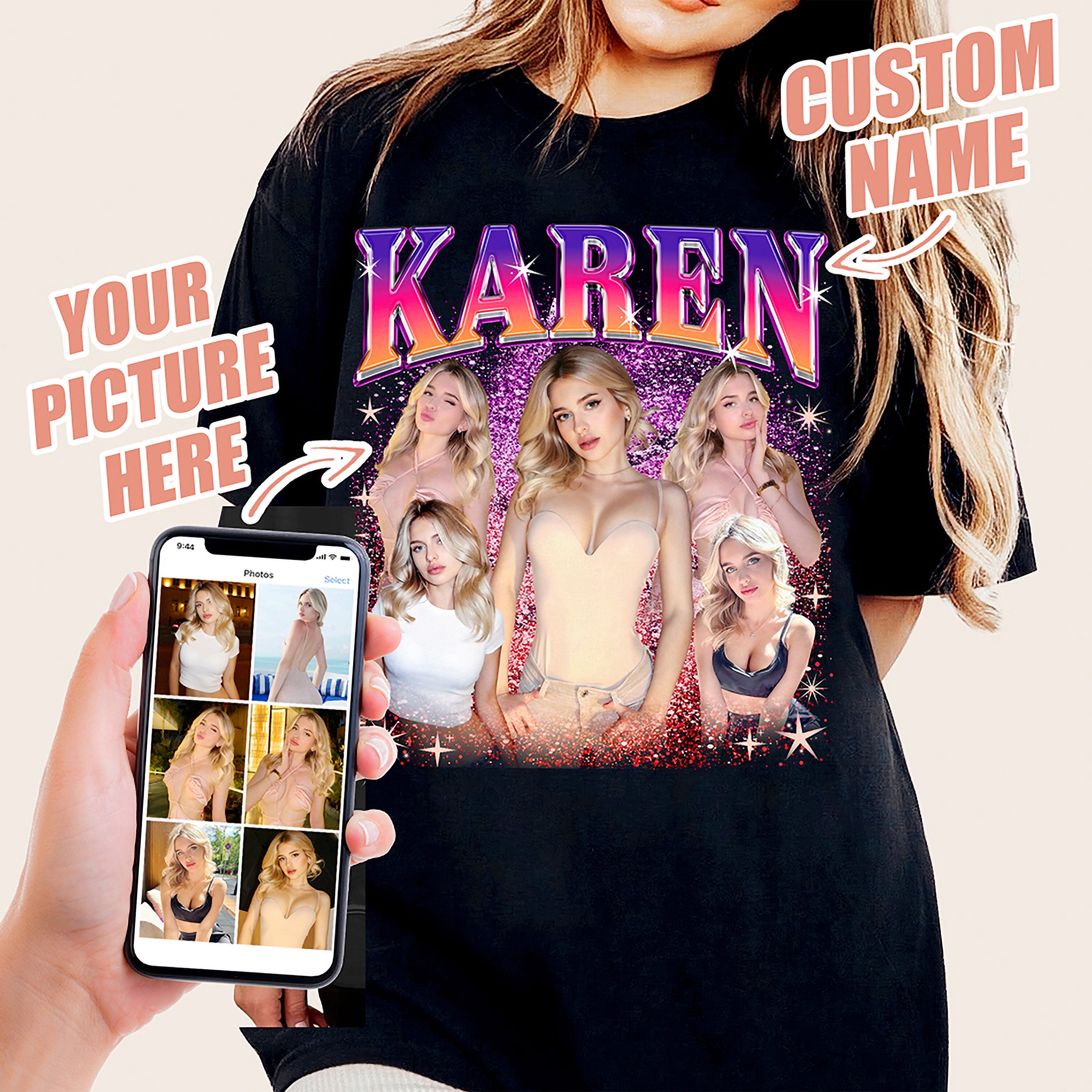 Custom Bootleg Rap Tee Shirt - Girlfriend Face Shirt - Vintage Graphic Tees for Boyfriend & Girlfriend - Christmas & Birthday