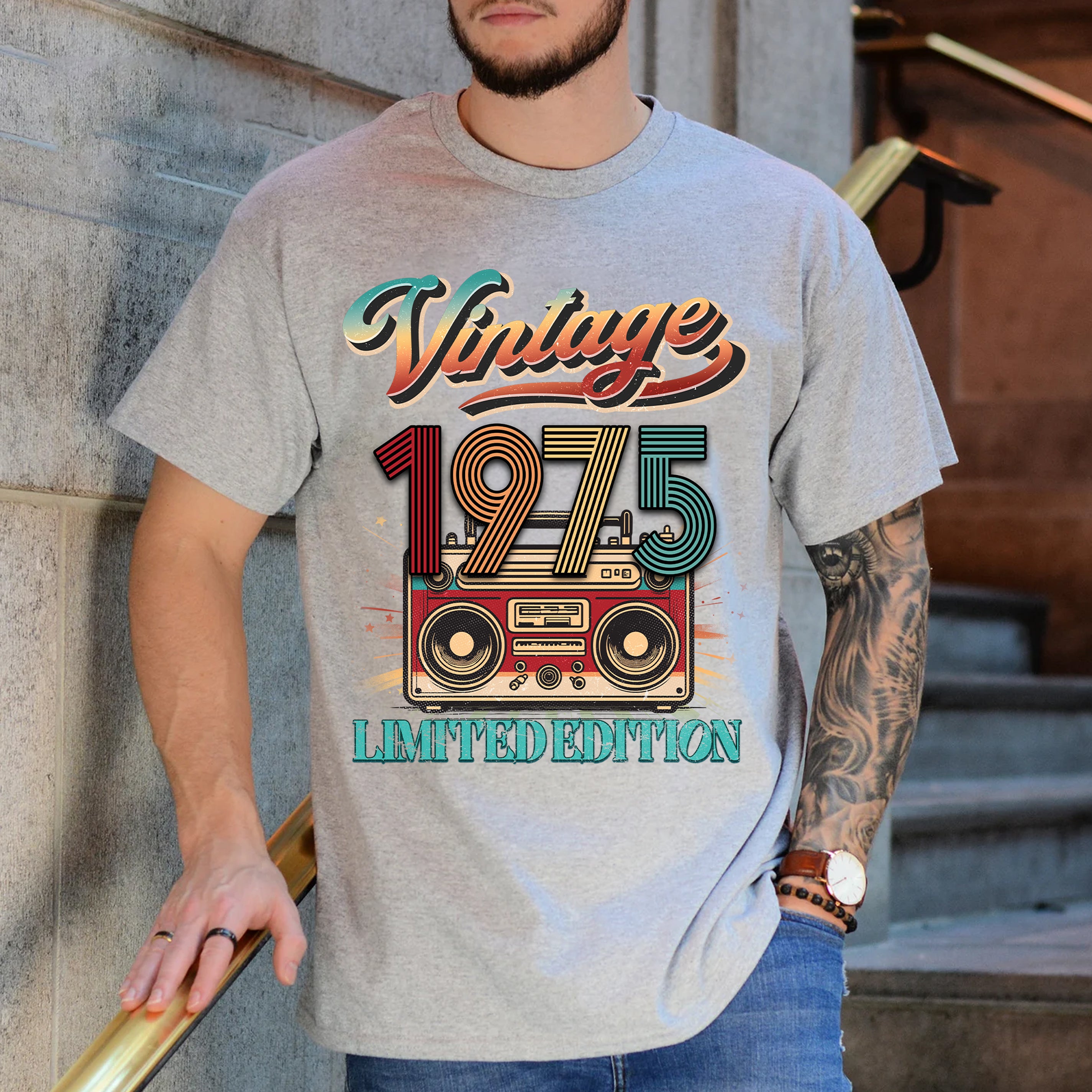 Custom Birthday Shirt Vintage 1975 Birthday Shirts for Men Custom Vintage Retro Tshirt Personalized Tshirt for Women Men Shirt for Husband Dad 1975 T Shirts