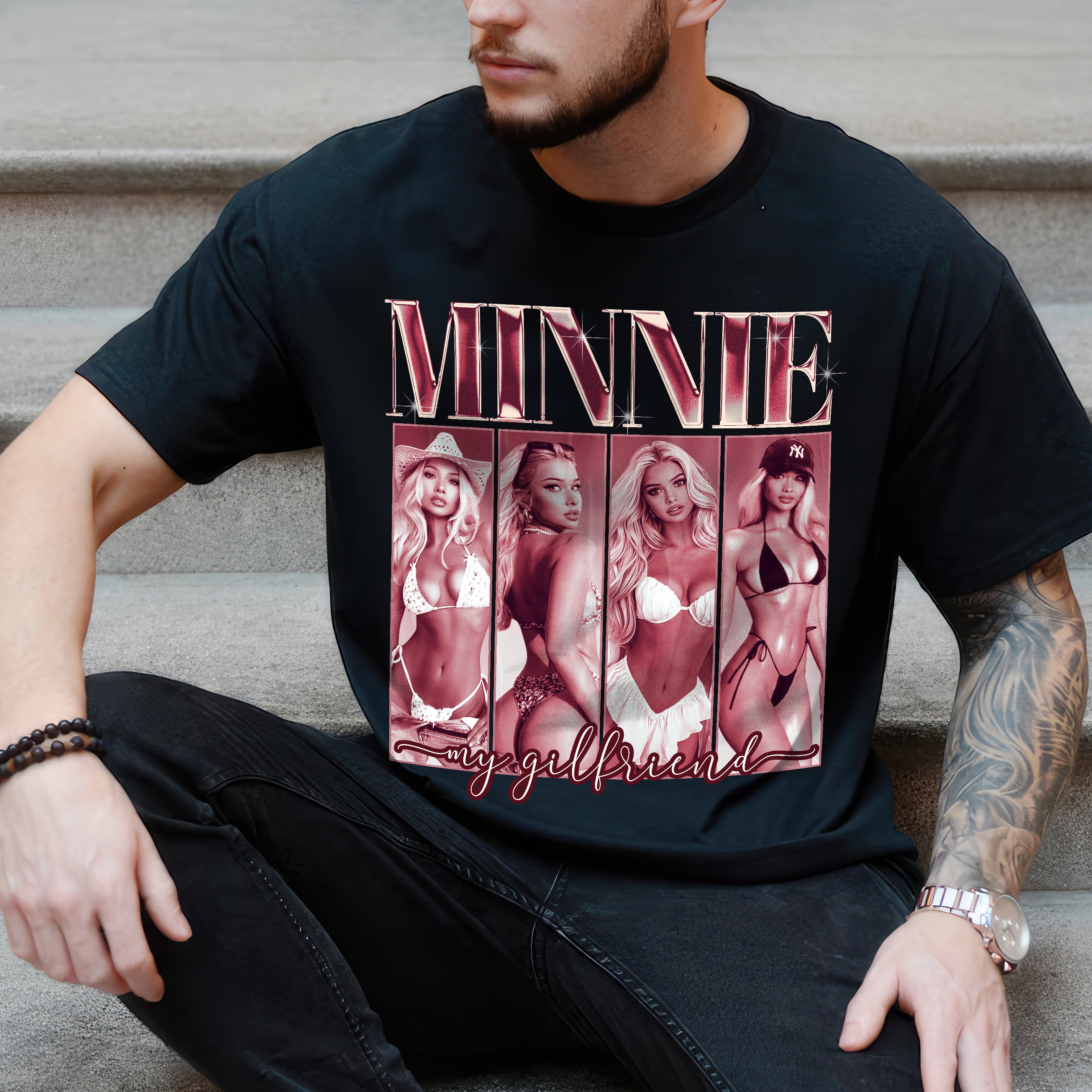 Custom Your Own Bootleg Rap Tee Girlfriend Face Shirts for Boyfriend Custom Face Tshirt Custom Photo Custom Valentine Gifts for Him Couple Shirts