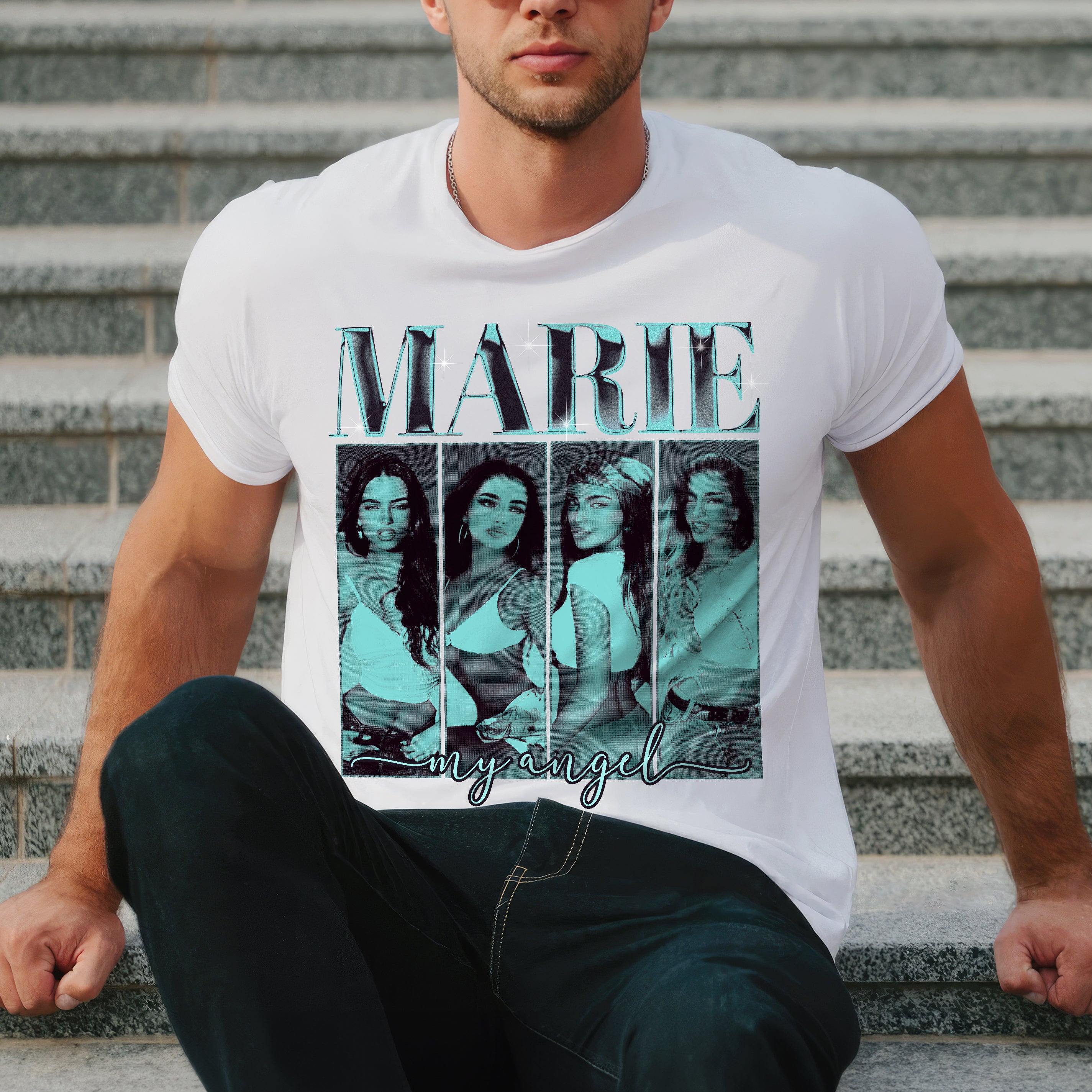 Custom Your Own Bootleg Rap Tee Girlfriend Face Shirts for Boyfriend Custom Face Tshirt Custom Photo Custom Valentine Gifts for Him Couple Shirts