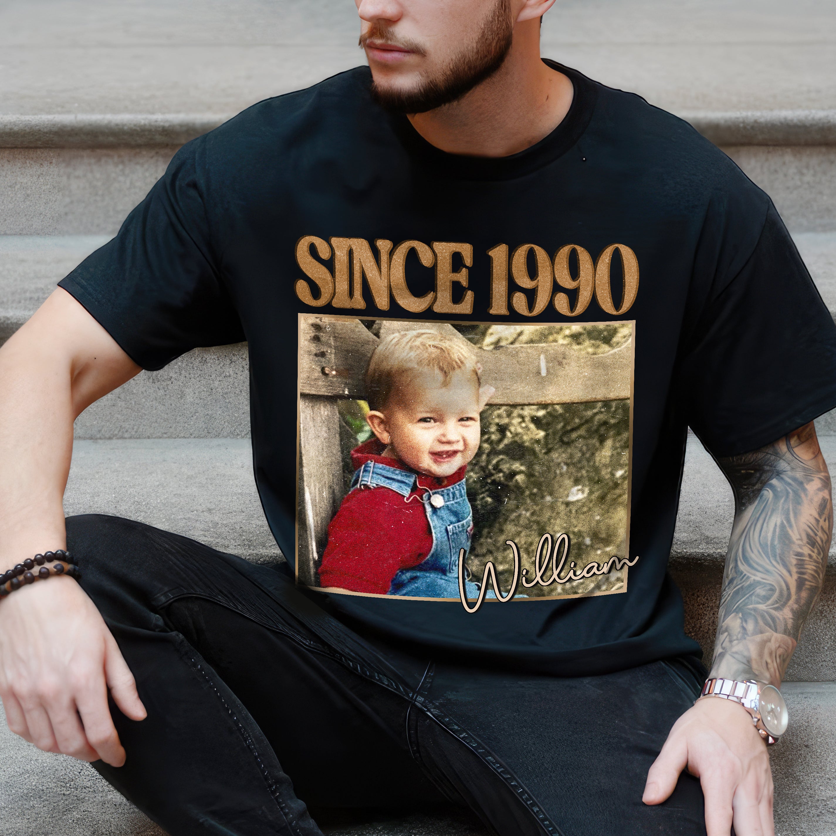 Custom Shirt with Photo and Year Birthday Shirts for Women Custom Tshirt with Picture Shirt Face Tshirt Customized Vintage Photo Tees 30th Birthday for Women Custom Gift for Christmas