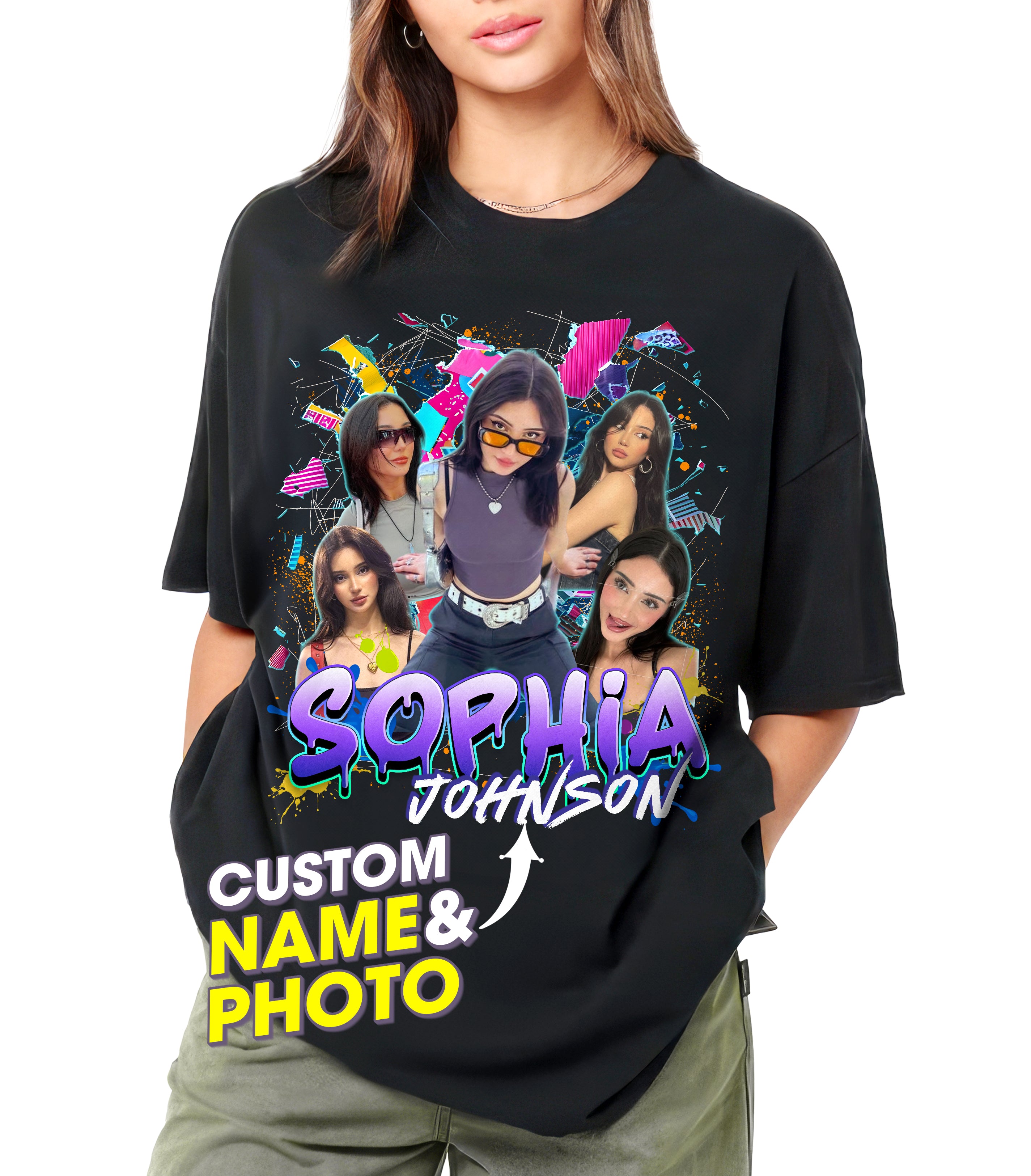 Custom Your Own Bootleg Rap Shirt Custom Face on Shirt Custom Girlfriend Face Shirt for Boyfriend Custom Shirt for Valentine and Christmas