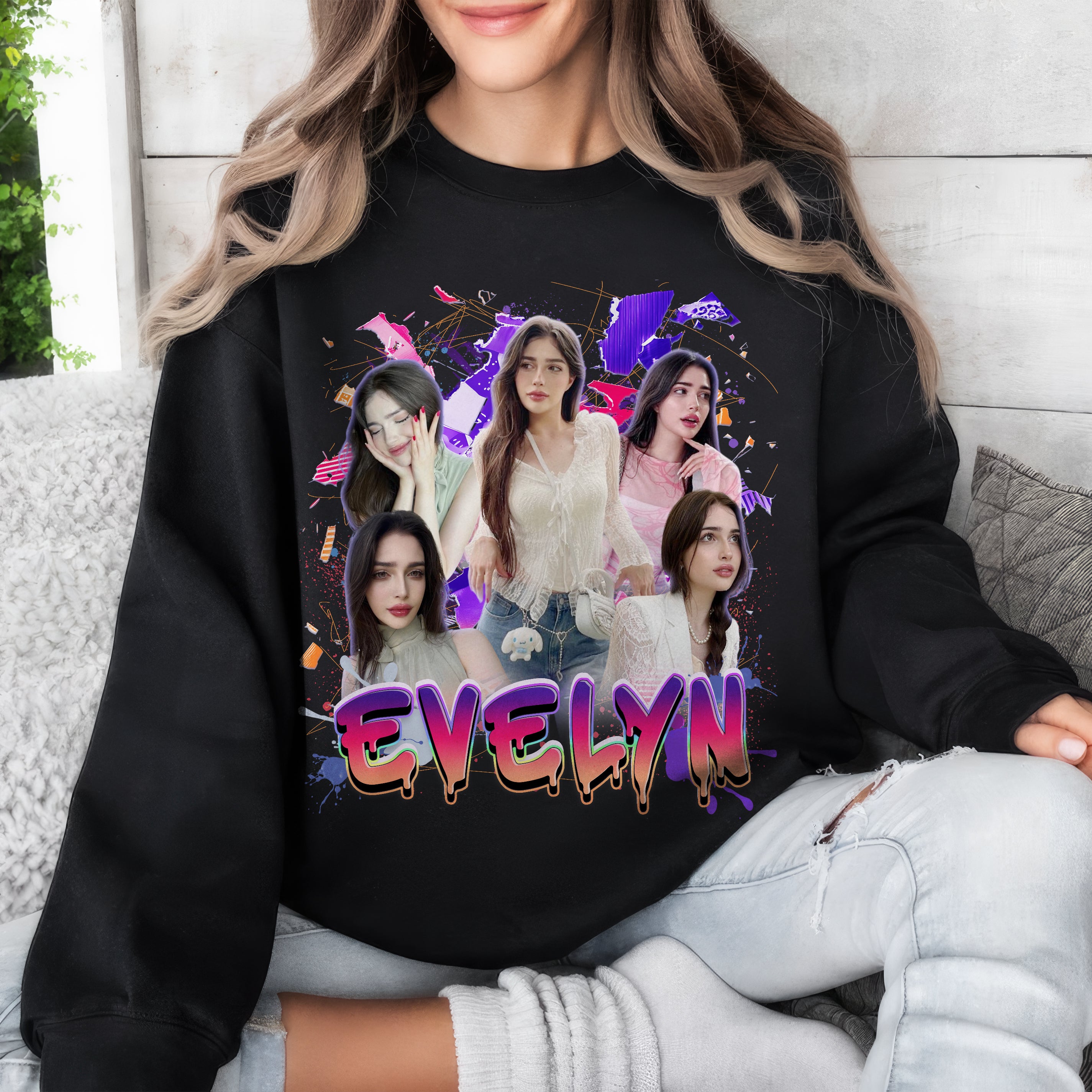 Custom Your Own Bootleg Rap Shirt Custom Face on Shirt Custom Girlfriend Face Shirt for Boyfriend Custom Shirt for Valentine and Christmas