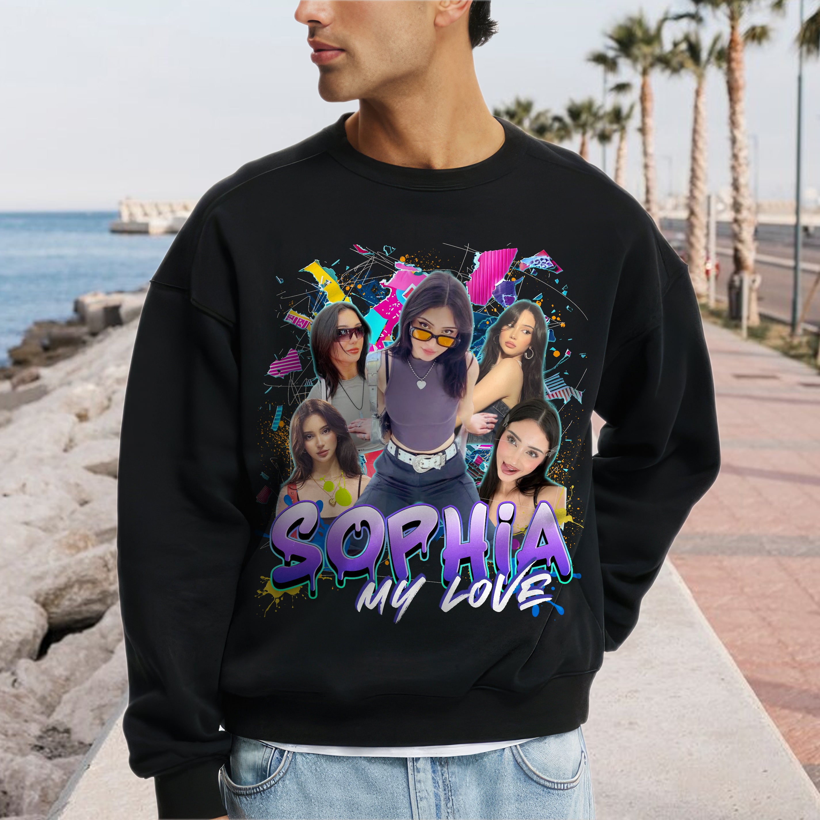 Custom Your Own Bootleg Rap Shirt Custom Face on Shirt Custom Girlfriend Face Shirt for Boyfriend Custom Shirt for Valentine and Christmas