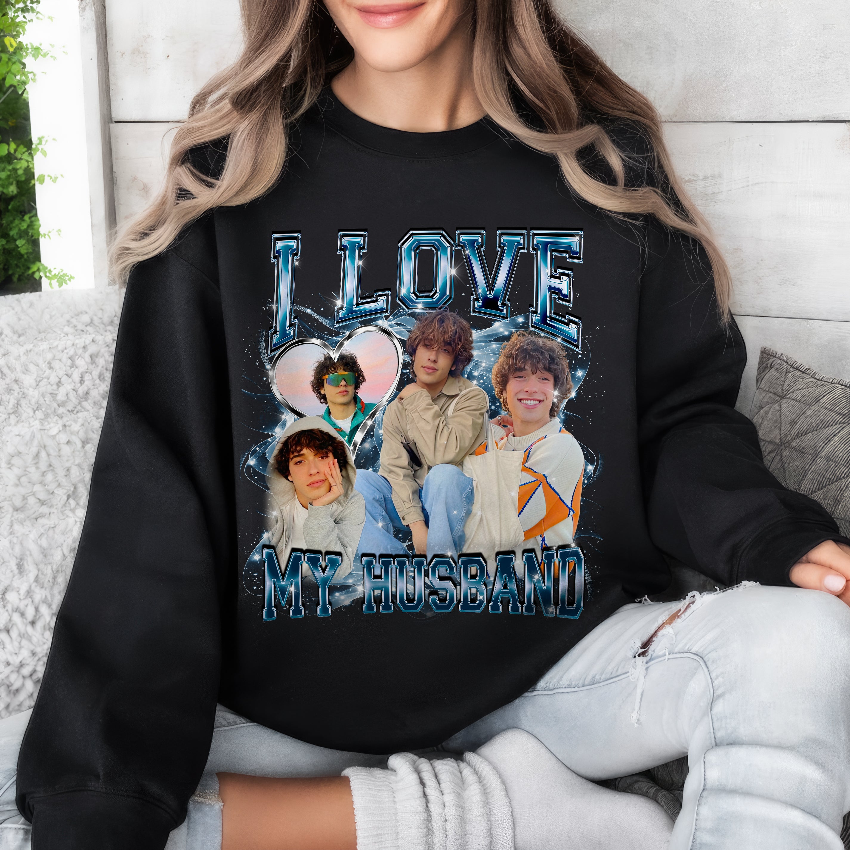 Personalized I Love My Girlfriend Shirt with Custom Photo for Boyfriend - Custom Gift for Valentine, Christmas