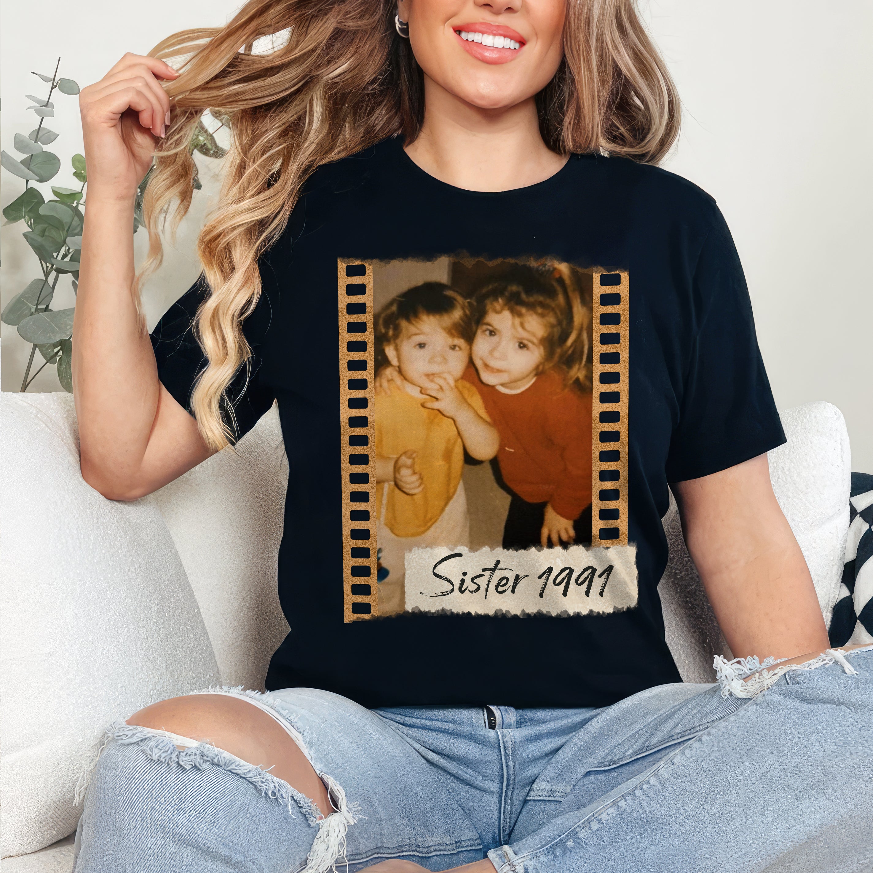 Custom Vintage Shirt with Picture on Shirt Birthday Custom Shirt Custom Face Shirt Vintage Tees for Women Customize Shirt with Photo Birthday Idea