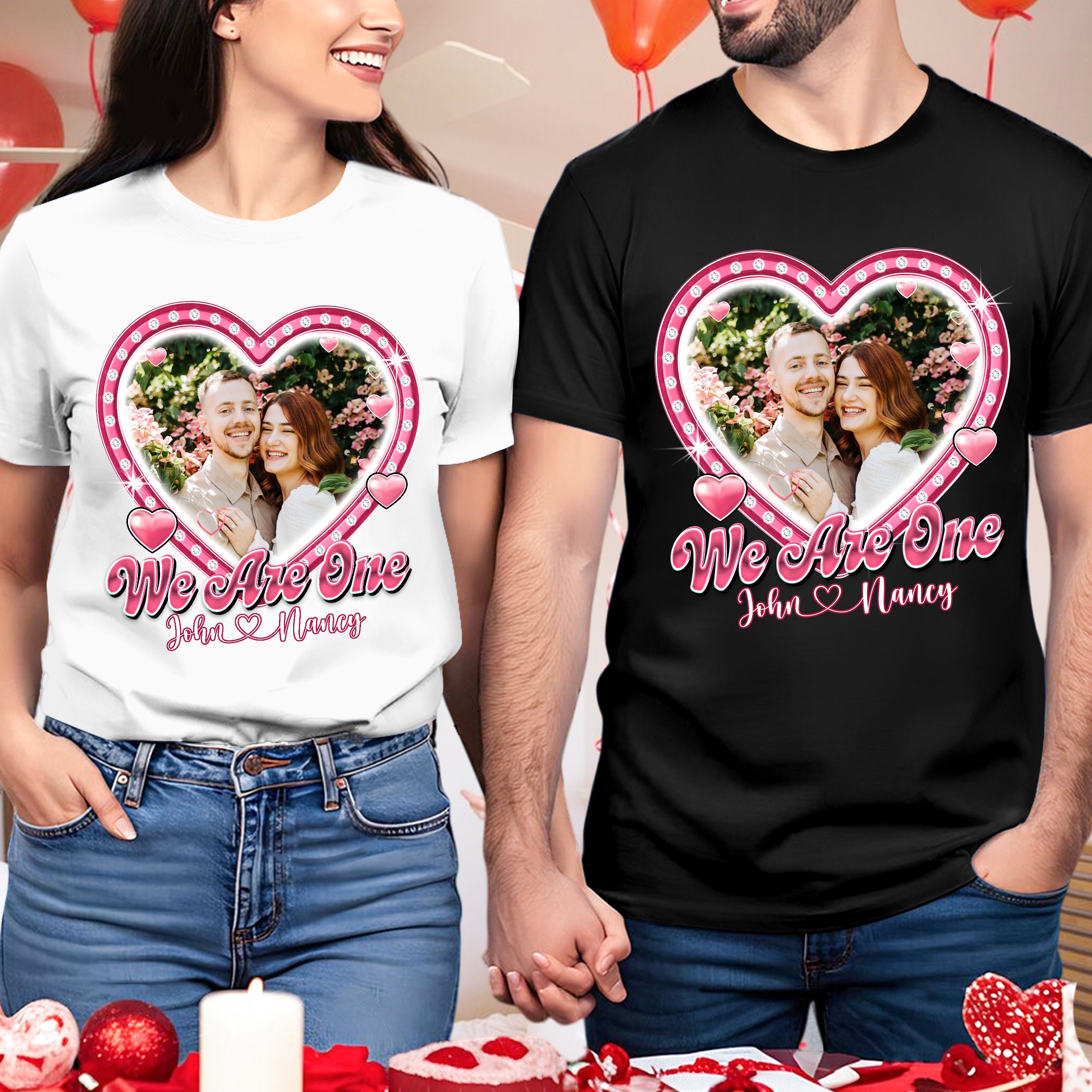 Custom Shirt with Picture Shirt Custom Girlfriend Face Shirt for Boyfriend Personalized I Heart My Girlfriend Boyfriend Shirt with Face Photo Tshirt for Couple Valentine Gift