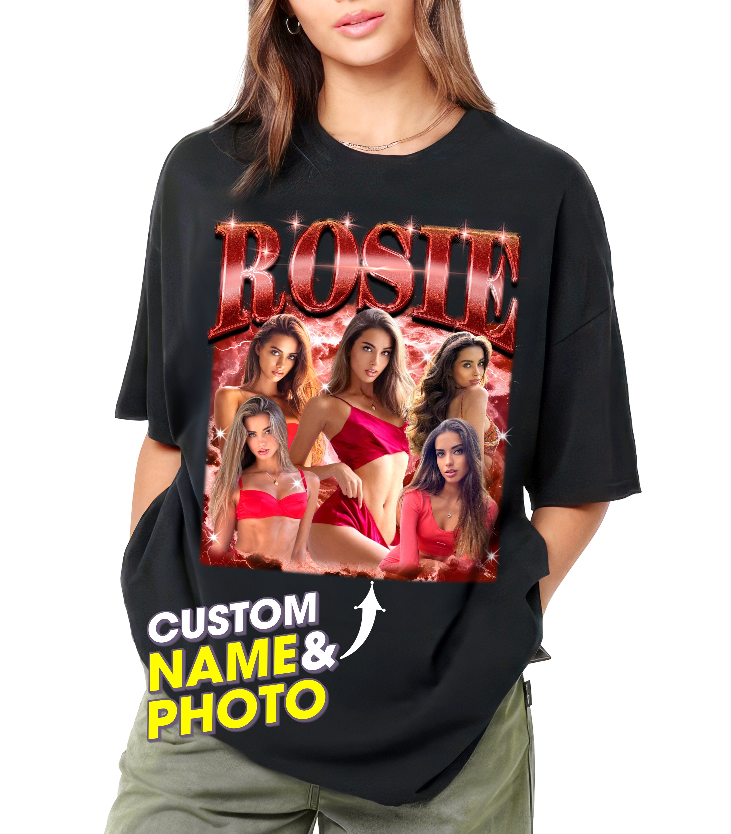 Custom Your Own Bootleg Rap Tee Girlfriend Shirts for Boyfriend Custom Face Tshirt Custom Photo Custom Valentine Gifts for Him Custom Couple Shirts