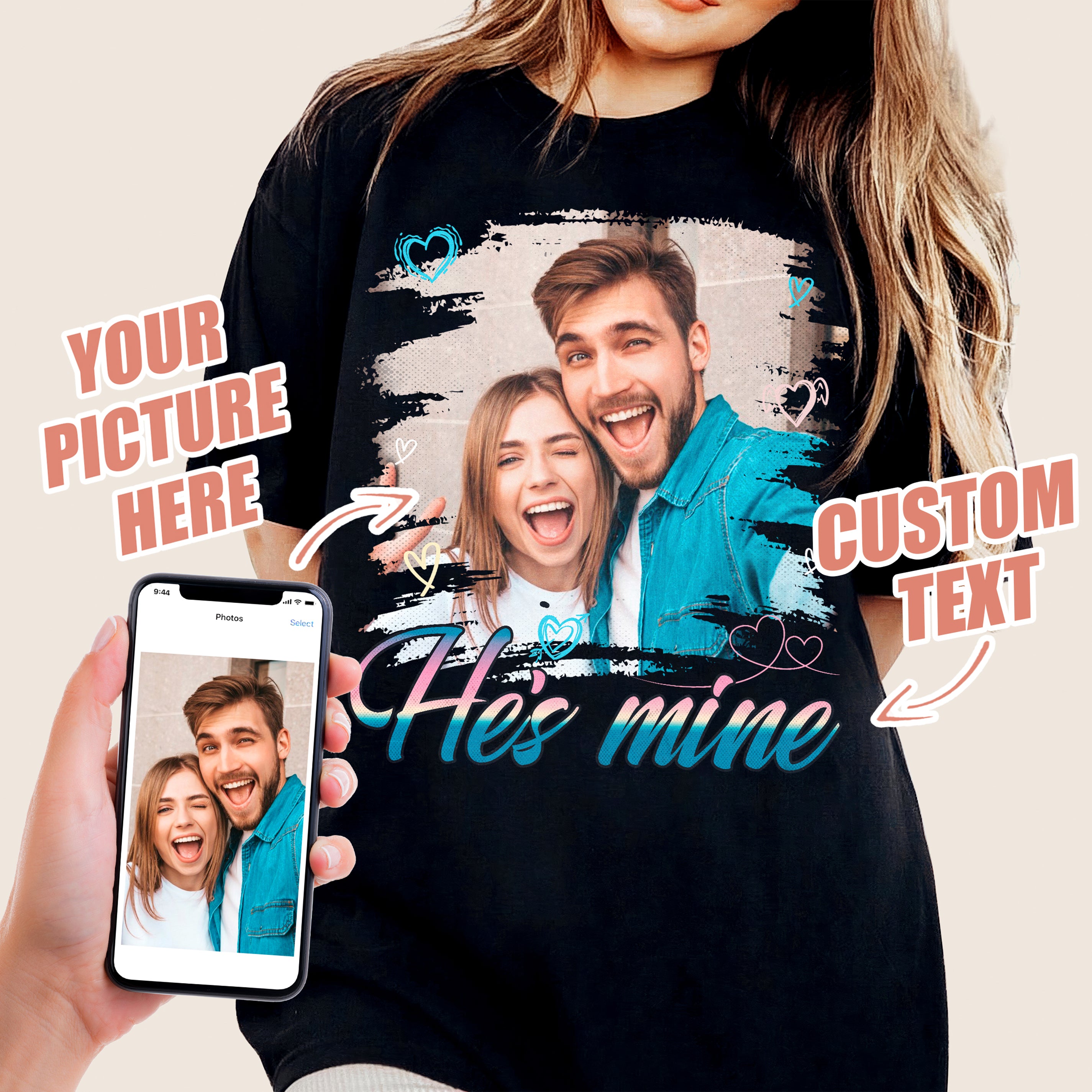 Custom Photo Tshirt with Picture - Personalized Shirt for Men, Women & Gift