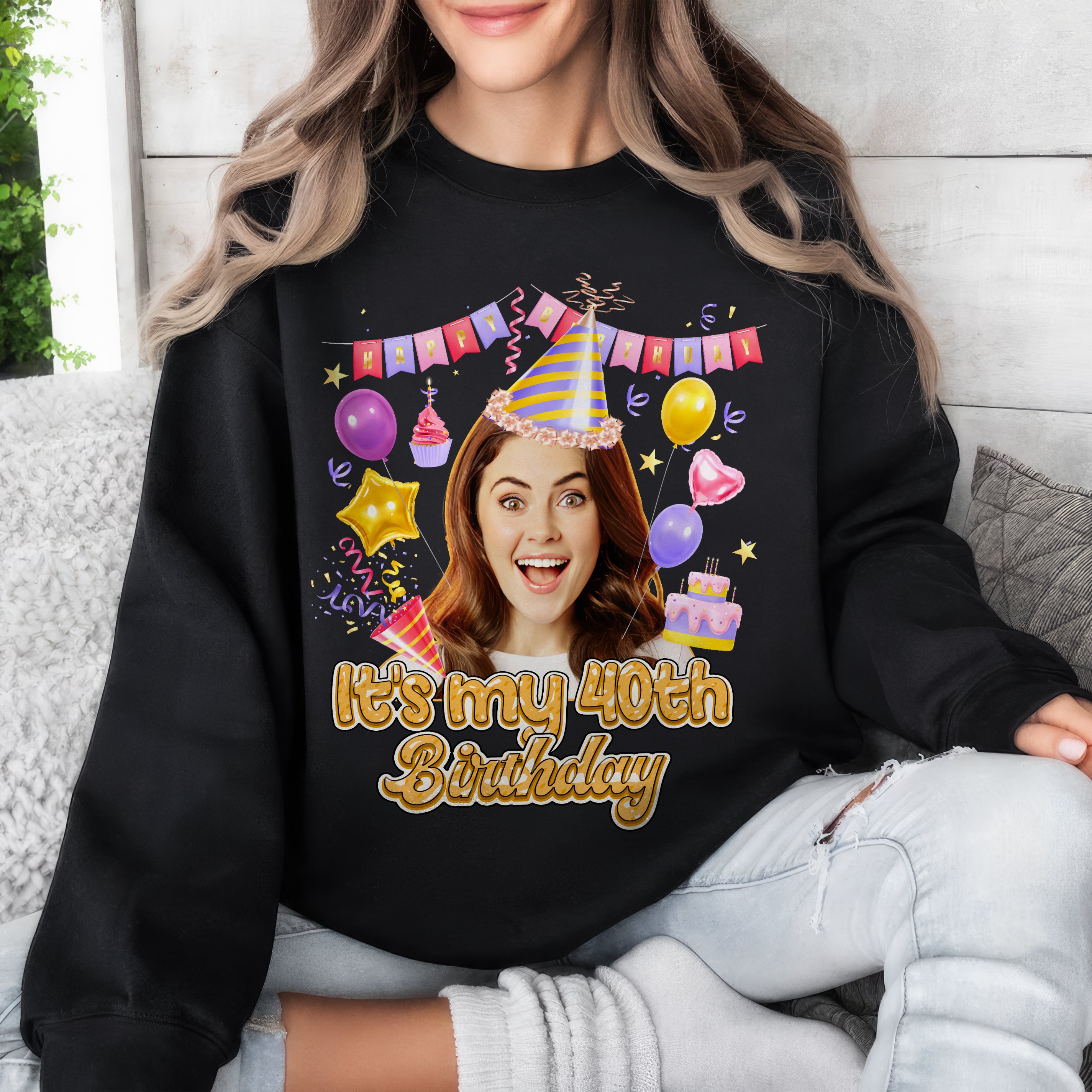 Custom Shirt with Picture Birthday Shirts for Women Custom Funny Birthday Face Tshirt for Group Picture Shirt with Photo Tshirt Customize Tshirts for Women Men
