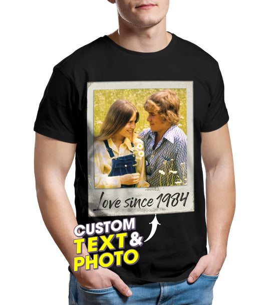 Vintage Custom Photo Shirt - Personalized With Your Own Picture for Men and Women - Valentine's Gift