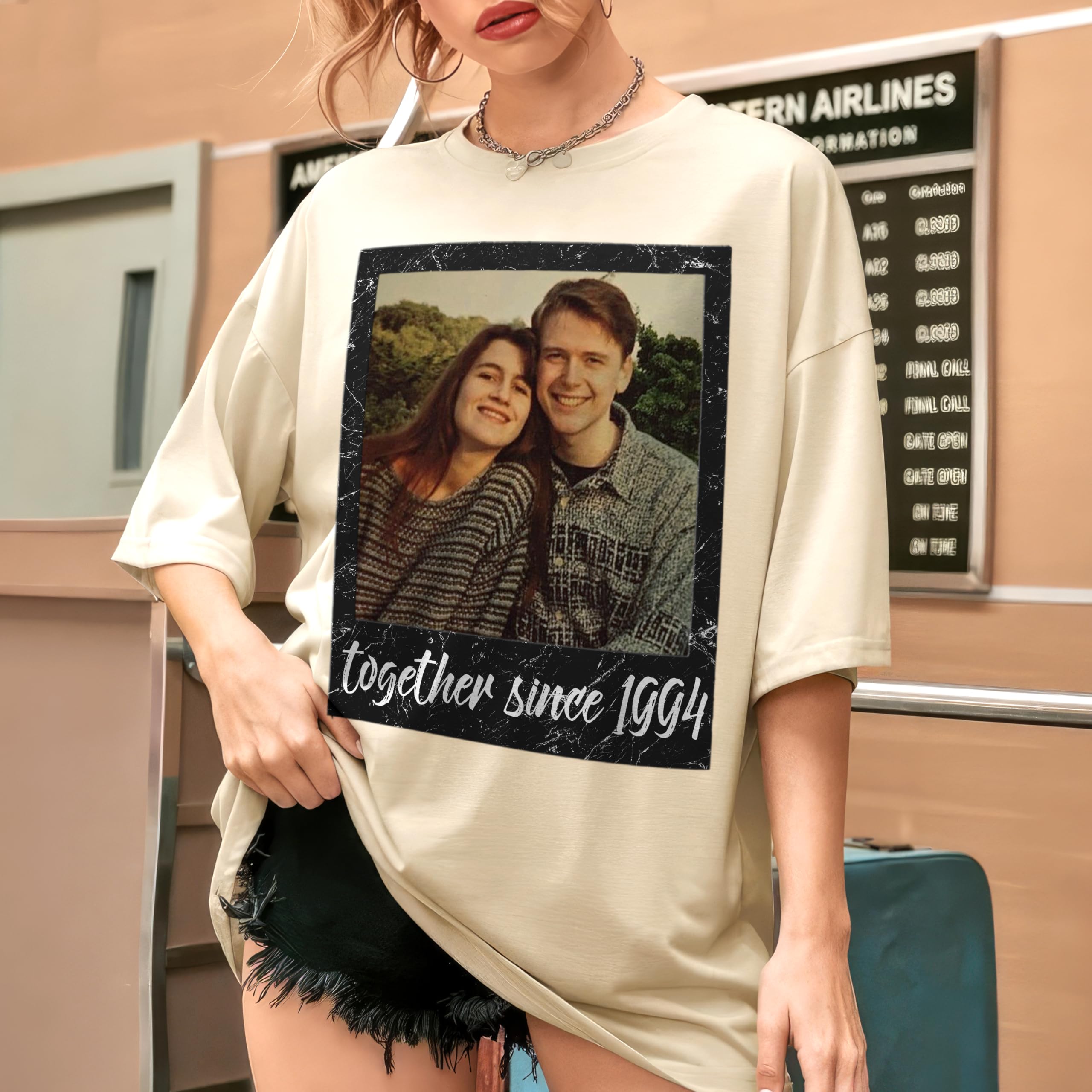 Vintage Custom Photo Shirt - Personalized With Your Own Picture for Men and Women - Valentine's Gift