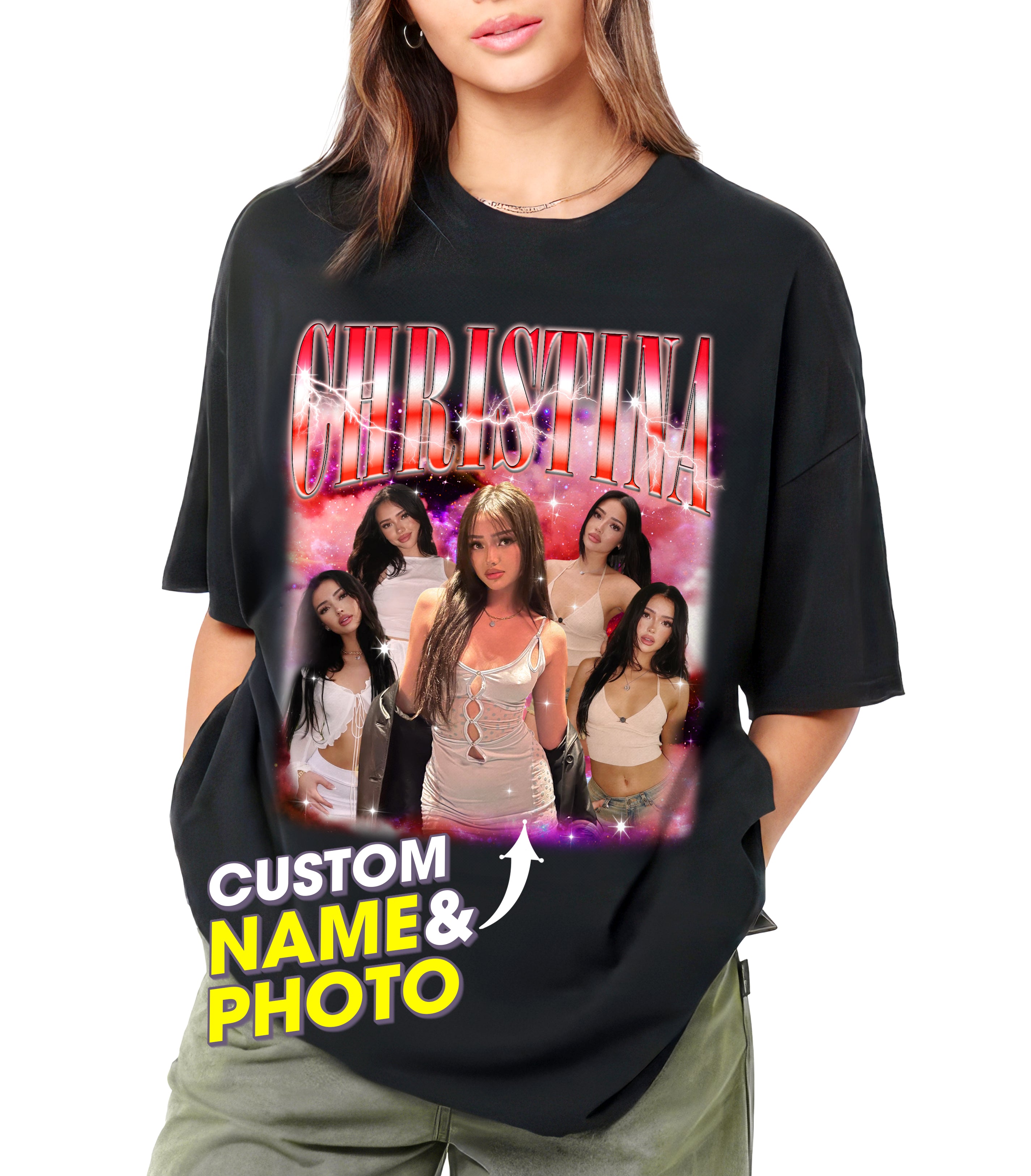 Custom Your Own Bootleg Rap Shirt Custom Face on Shirt Custom Girlfriend Shirt for Boyfriend Custom Shirt for Valentine and Christmas