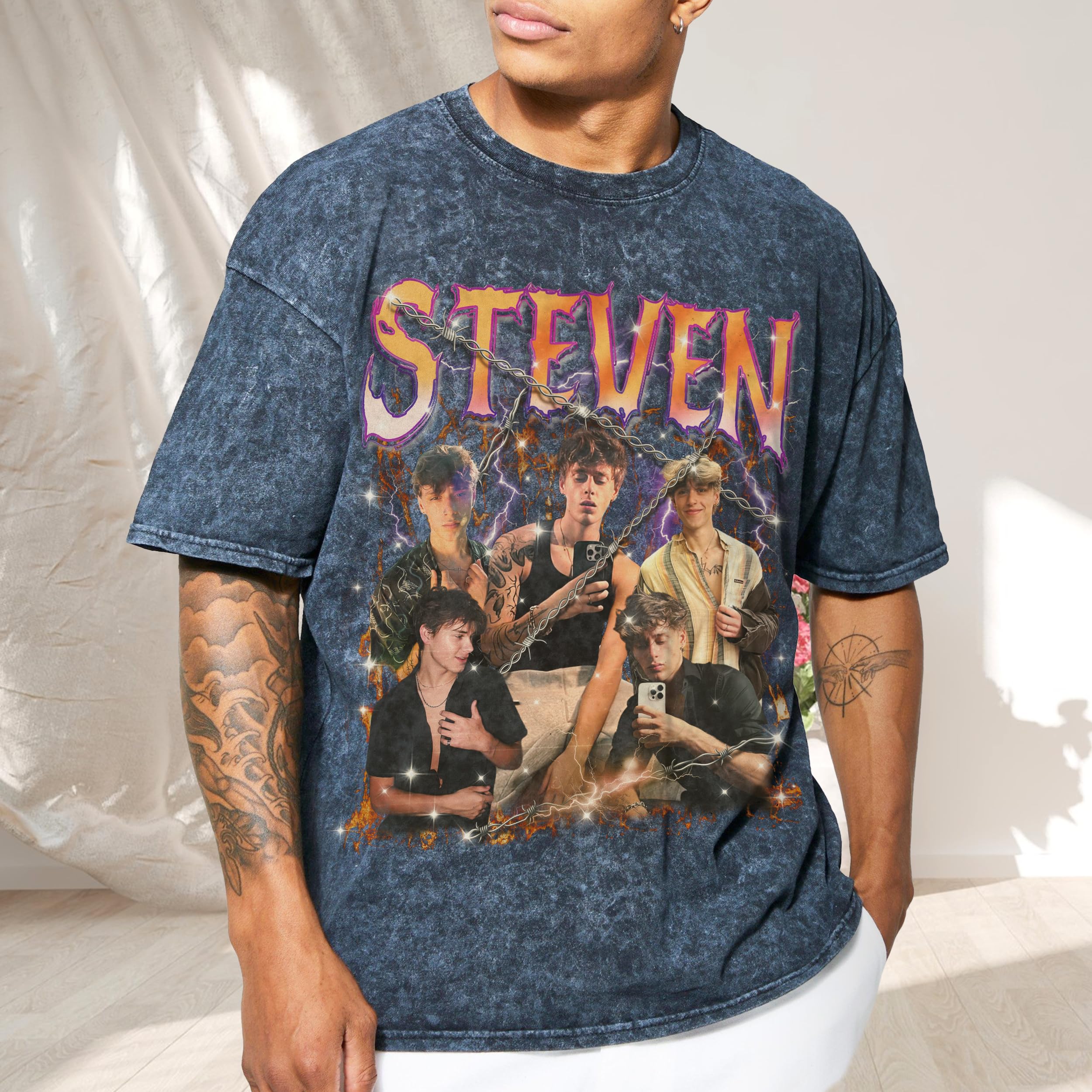 Custom Shirts for Boyfriend Bootleg Rap Tee Custom Girlfriend Shirt with Vintage Face Photo Customize Graphic Tees Personalized Shirt for Birthday Valentines