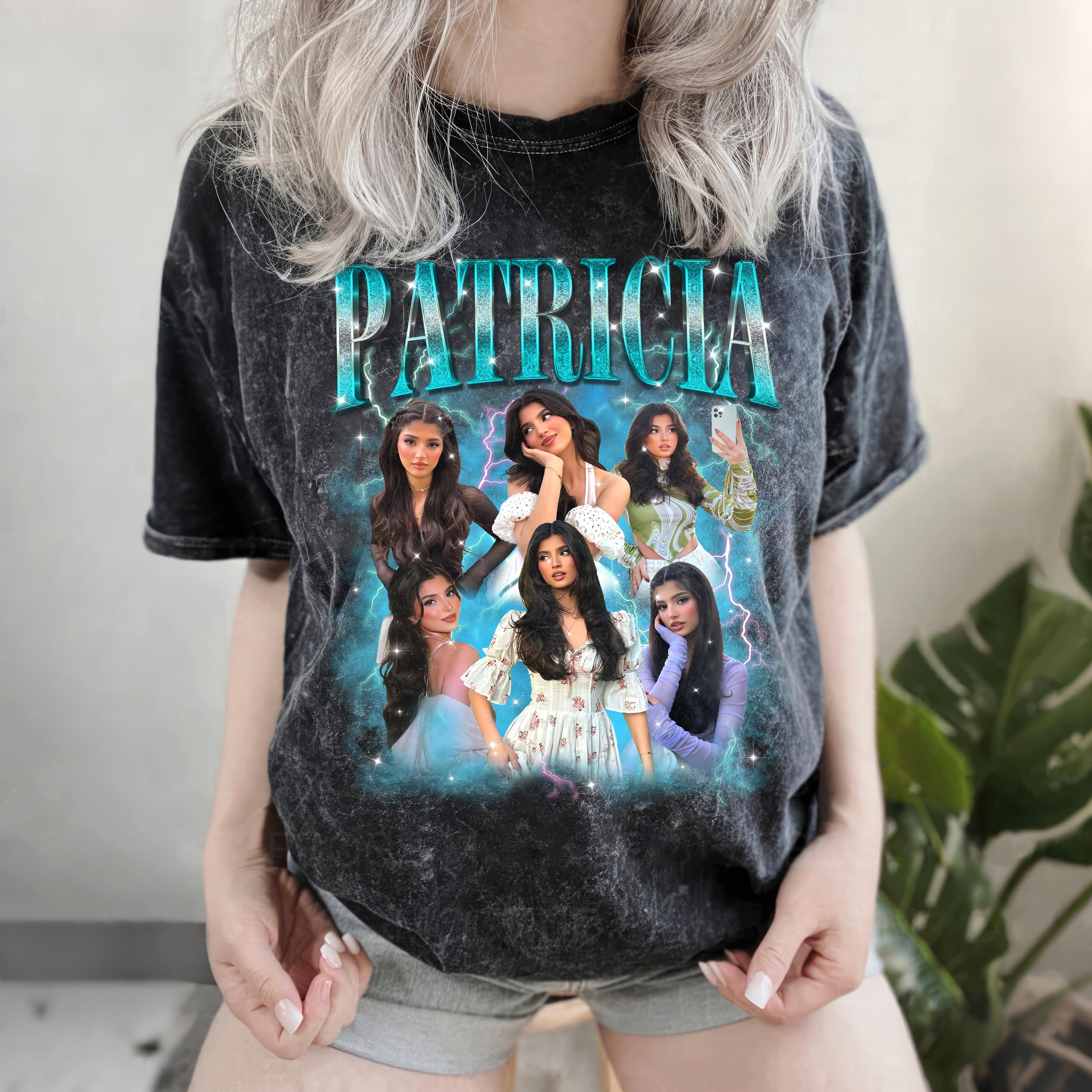 Custom Girlfriend Shirt for Boyfriend Custom Bootleg Rap Tee Shirt with Vintage Face Photo Customize Vintage Tee Personalized Shirts for Birthday Valentines
