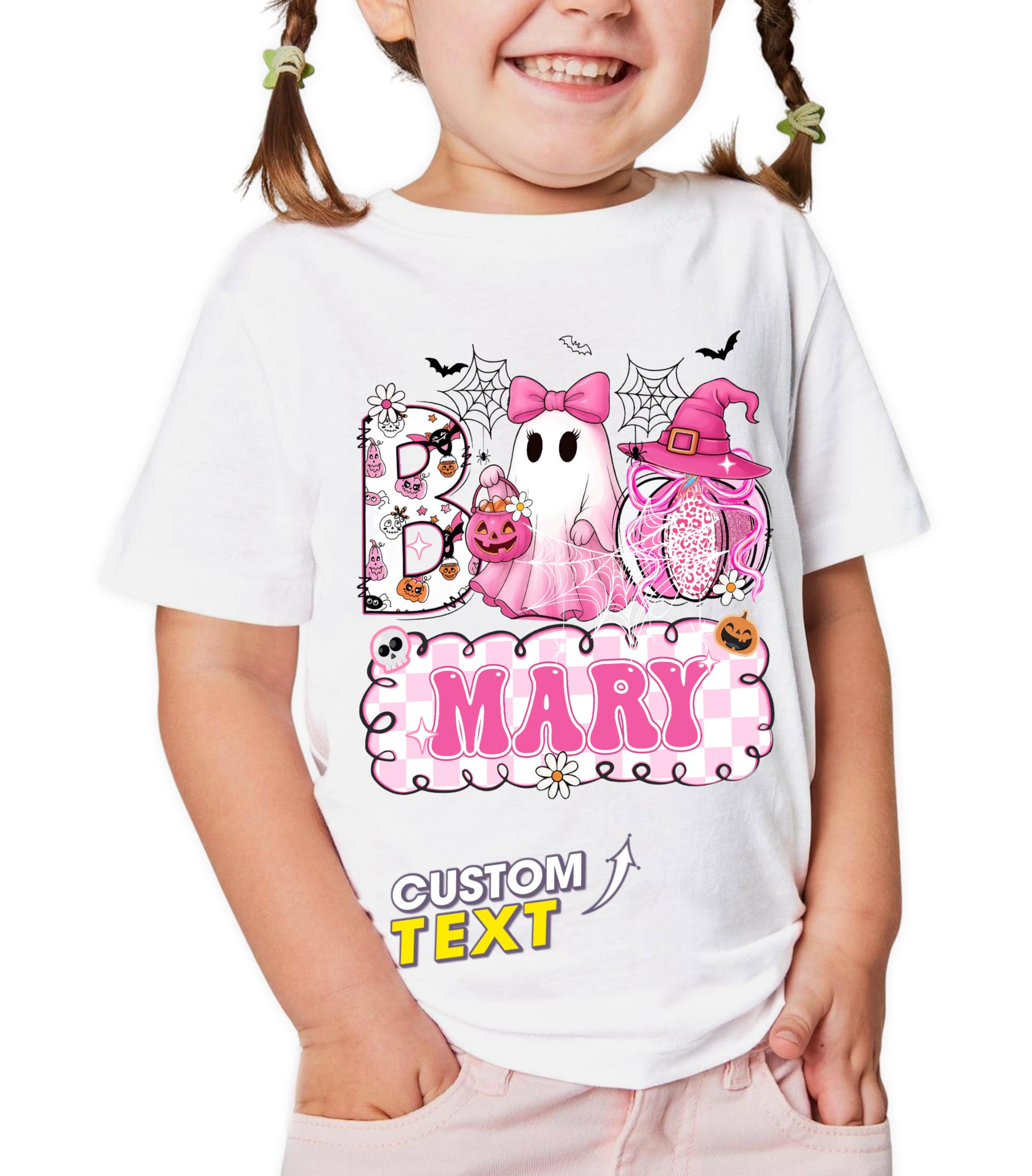 Custom Halloween Boo Shirts for Kids Funny Halloween Shirts Personalized Thanksgiving Gift Spooky Boo Tee