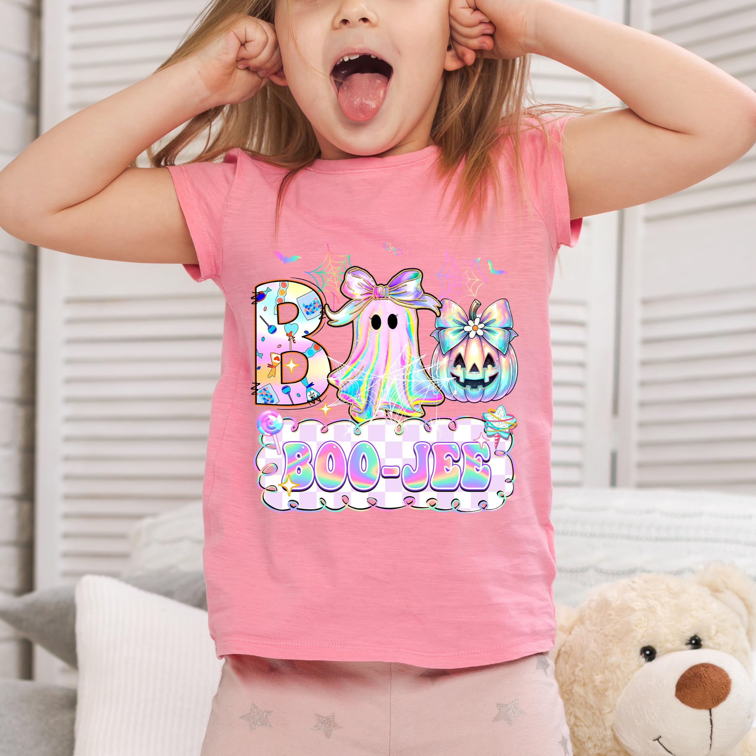 Custom Halloween Boo Shirts for Kids Funny Halloween Shirts Personalized Thanksgiving Gift Spooky Boo Tee