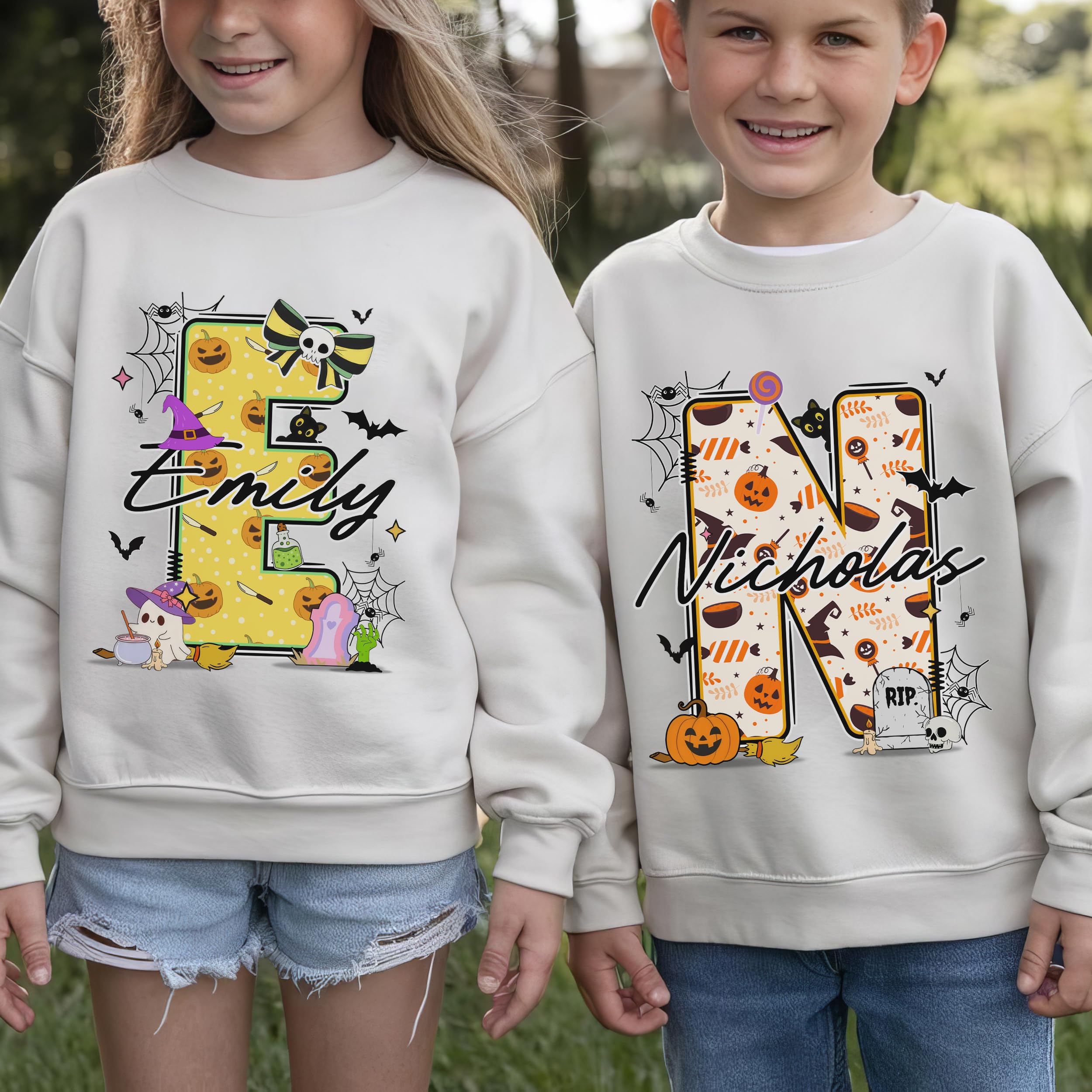 Custom Halloween Kids for Shirt Custom Name Little Pumpkin Shirt Boys Witch Youth Costume Girls Shirts Spooky Ghost Boo Tee