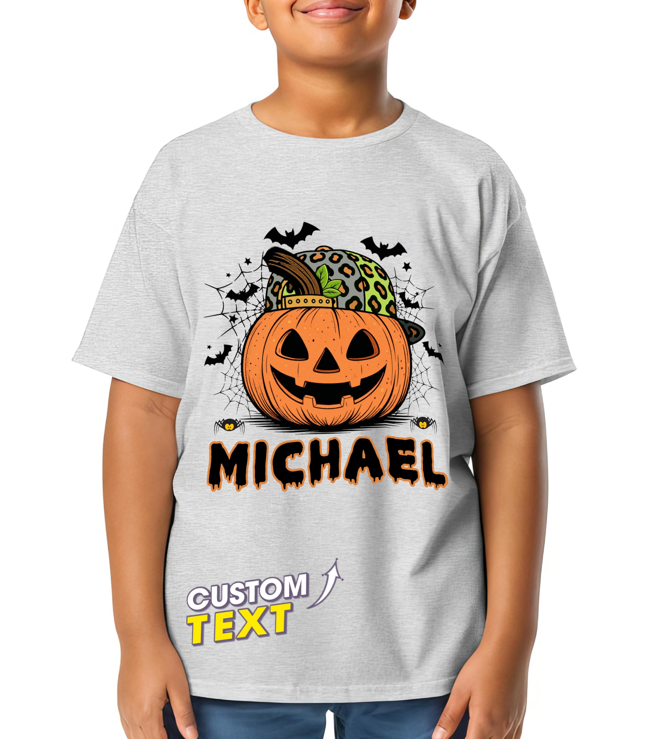 Custom Halloween Shirts for Kids Custom Name Holloween Shirts Pumpkin Boys Girls Shirt Youth Costume Girls Shirt Spooky Tee