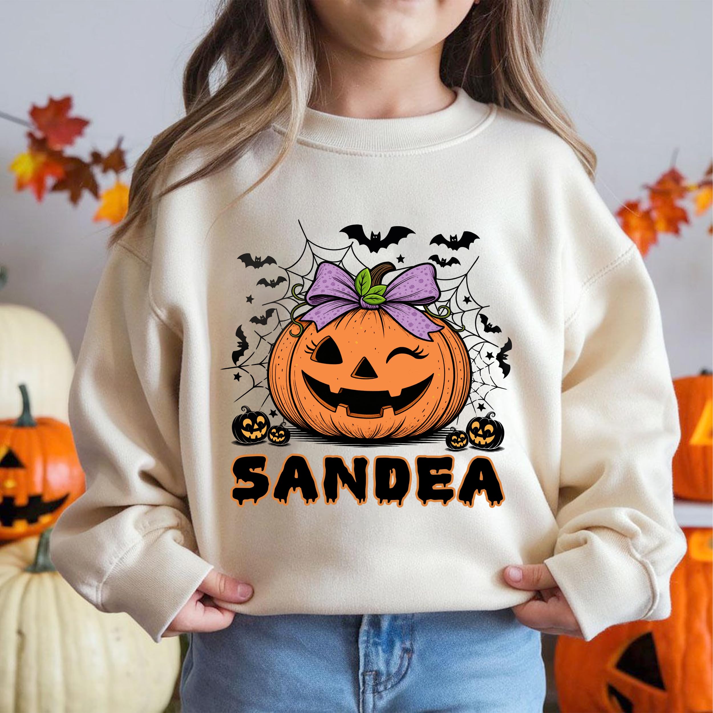 Custom Halloween Shirts for Kids Custom Name Holloween Shirts Pumpkin Boys Girls Shirt Youth Costume Girls Shirt Spooky Tee