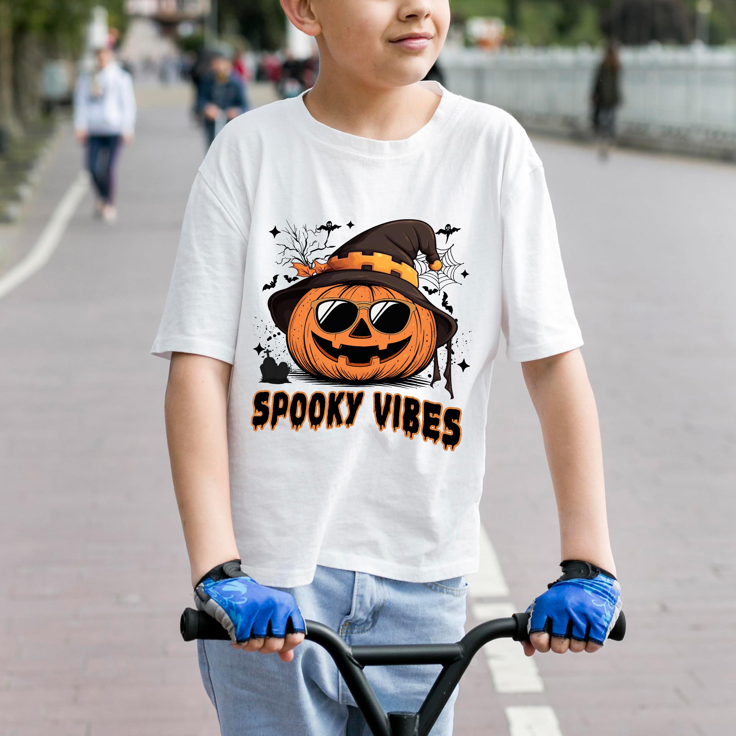Custom Halloween Shirts for Kids Custom Name Holloween Shirts Pumpkin Boys Girls Shirt Youth Costume Girls Shirt Spooky Tee